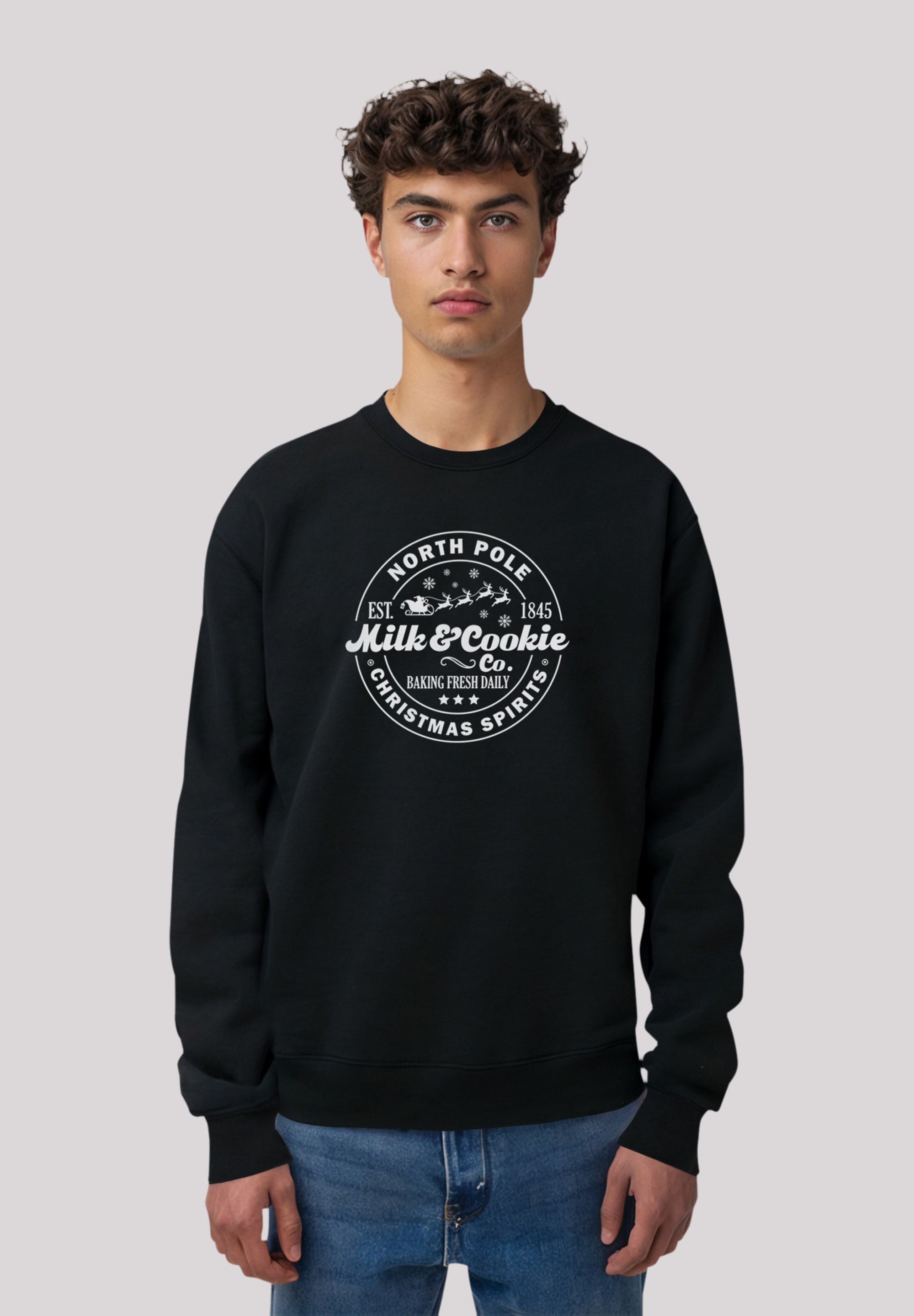 Sweatshirt »Weihnachten Milk and Cookie Bakery Retro«, Premium Qualität