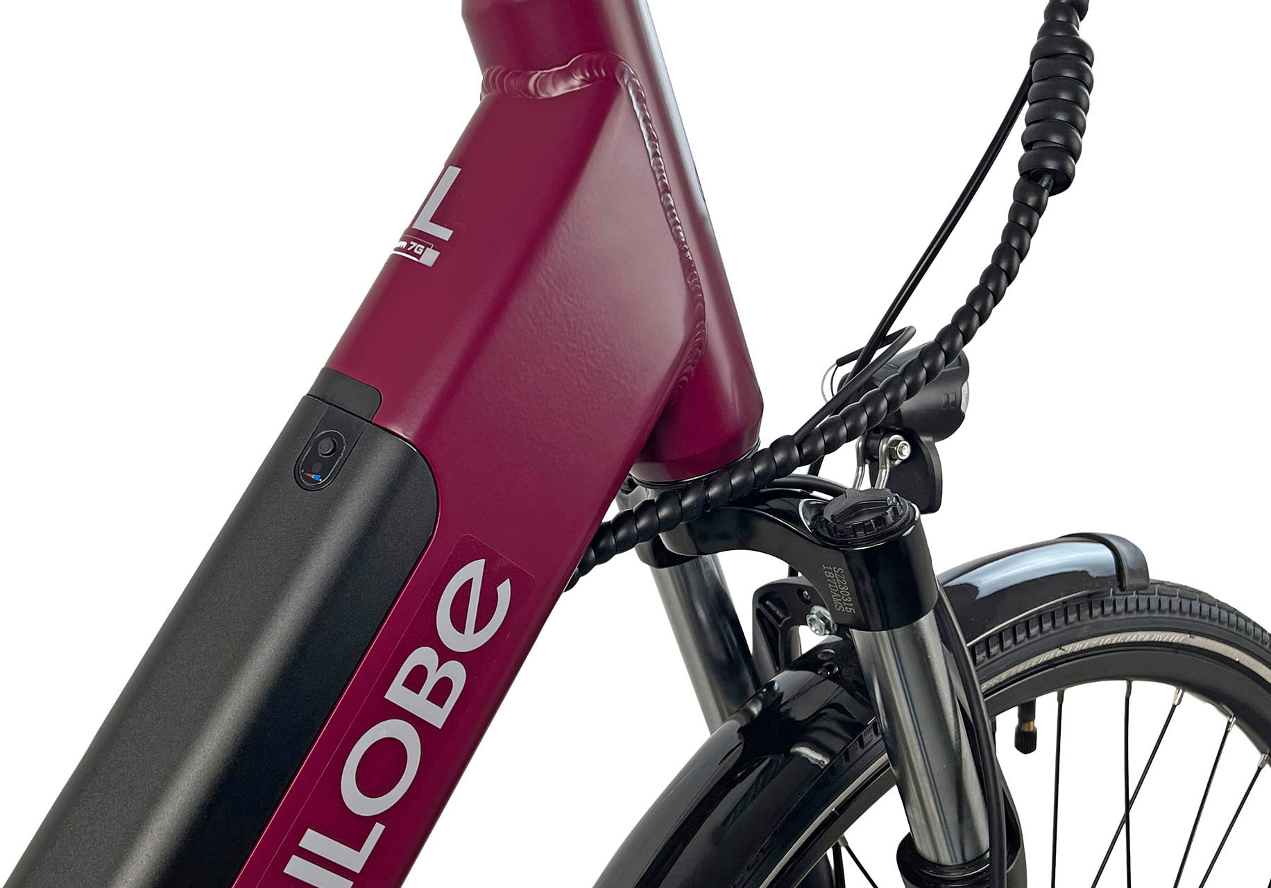 LLobe »City E-Bike 28" Millenium 7G« 10 Gang Shimano Tourney Schaltwerk Kettenschaltung Frontmotor 250 W