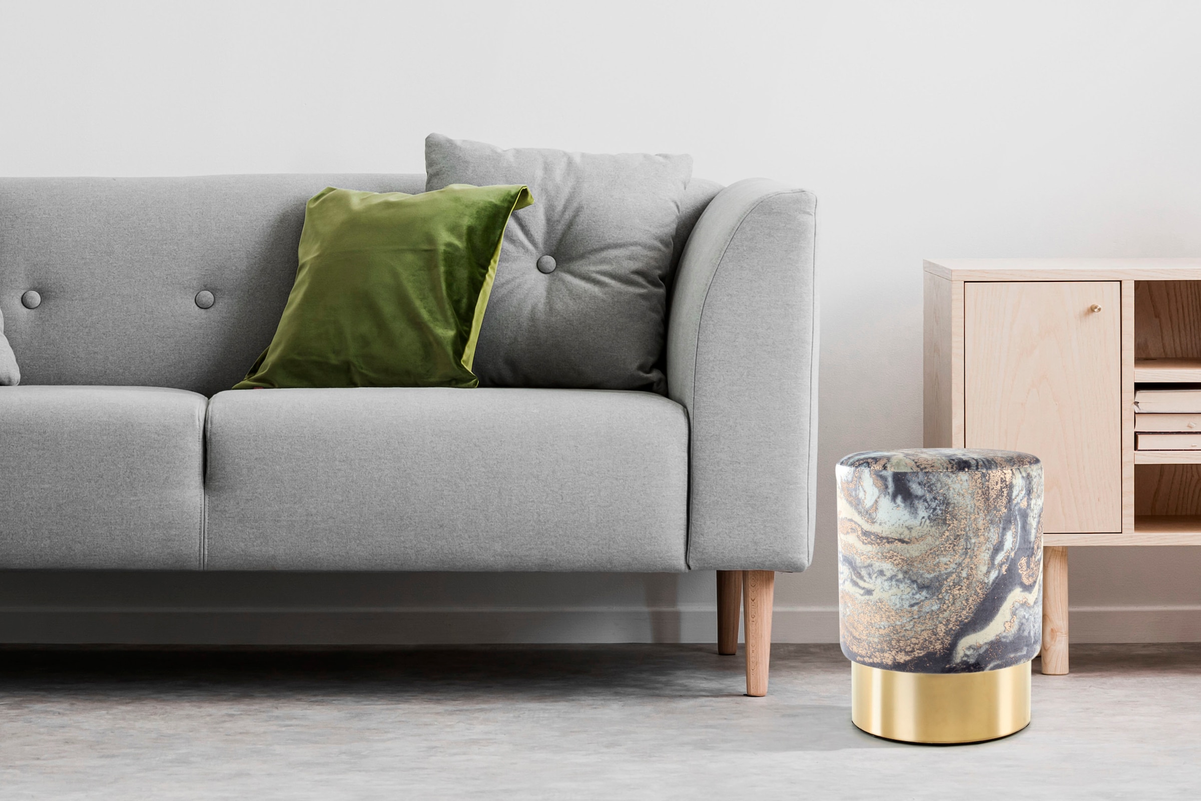 Kayoom "Hocker Gipsy 325, stilvoller Sitzhocker, runde Form, stilvolles Des günstig online kaufen