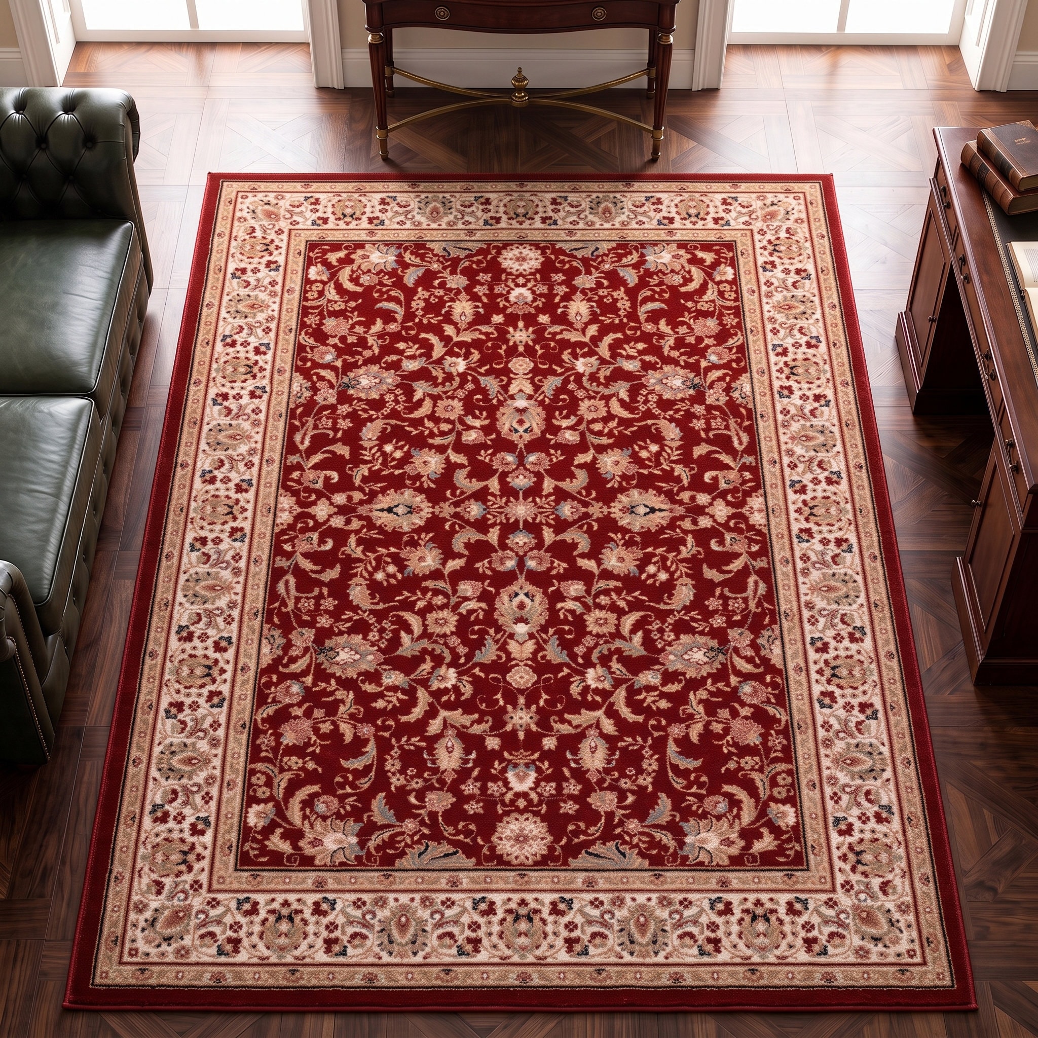 THEKO "Dolna - 808" rechteckig 10 mm Höhe Kurzflor, reine Wolle, Orient-Optik