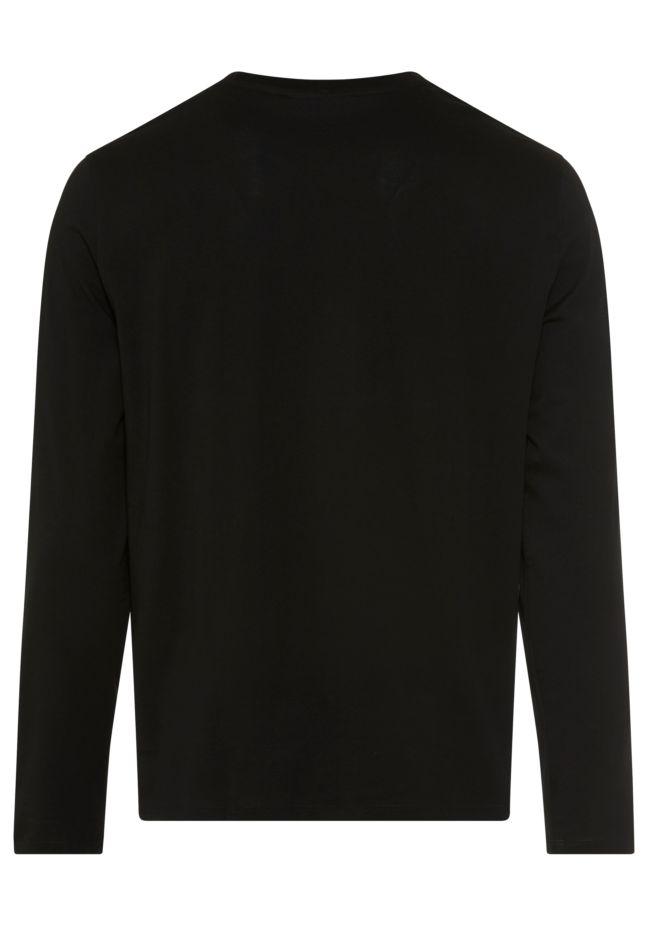 Lacoste Langarmshirt Rundhalsausschnitt, reine Baumwolle, Regular Fit