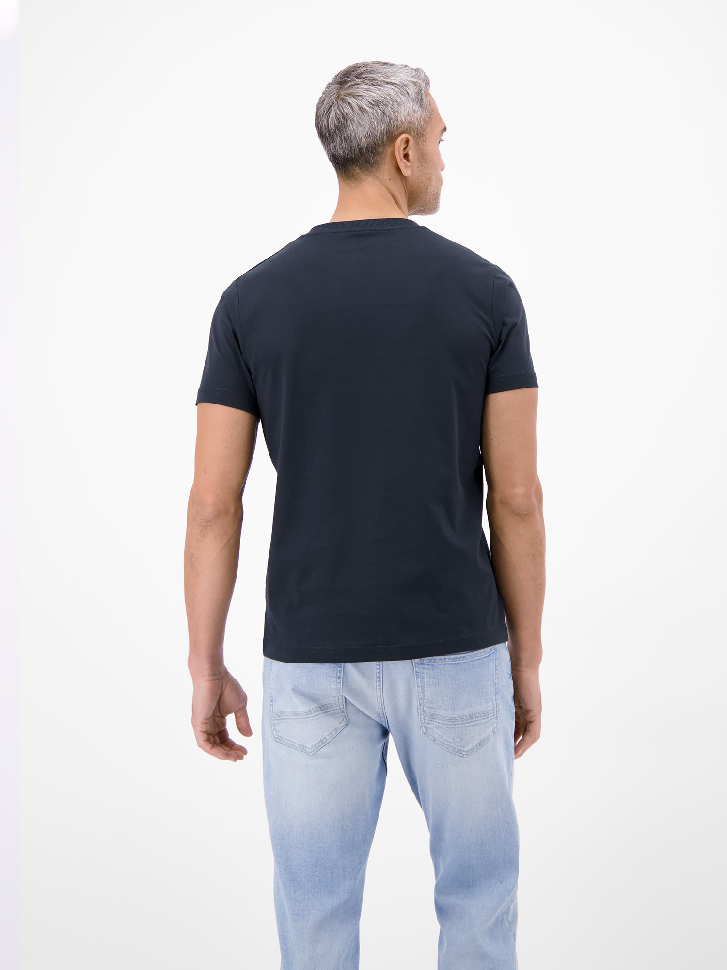 LERROS T-Shirt "T-Shirt aus 100 % Baumwolle mit Brustprint" günstig online kaufen