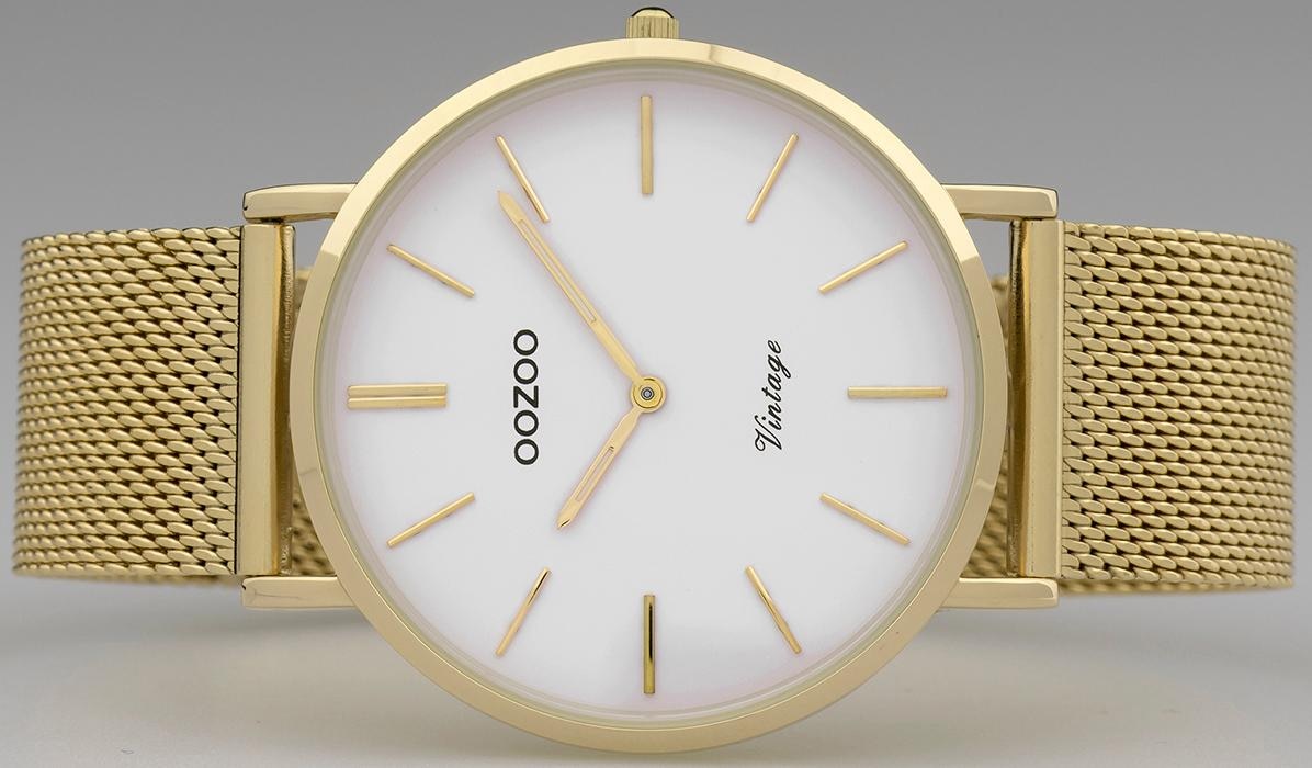OOZOO Quarzuhr, Armbanduhr, Damenuhr, Edelstahlarmband