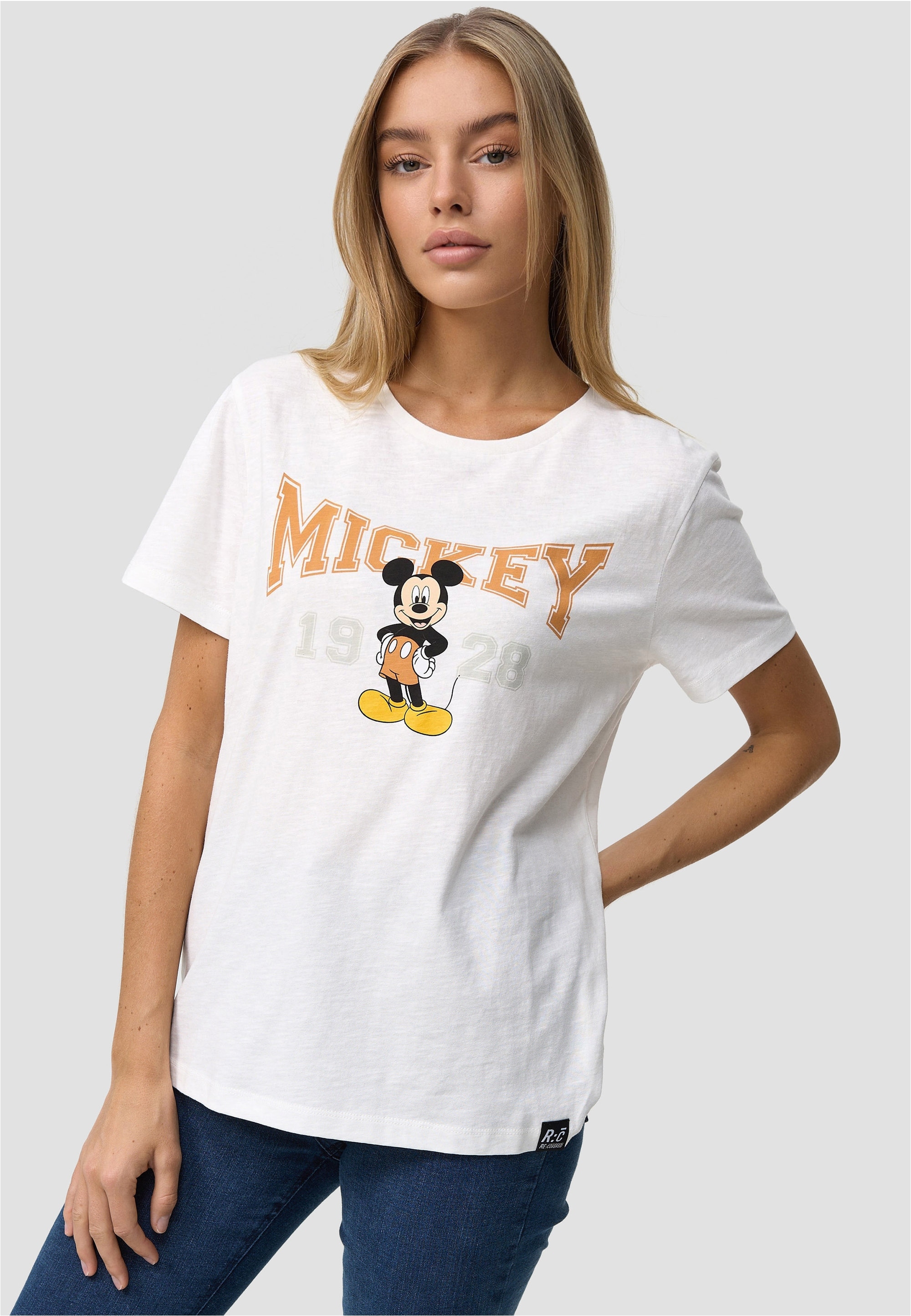 Recovered T-Shirt "Mickey Mouse Varsity", (1 tlg.), mit coolem Mickey Mouse günstig online kaufen