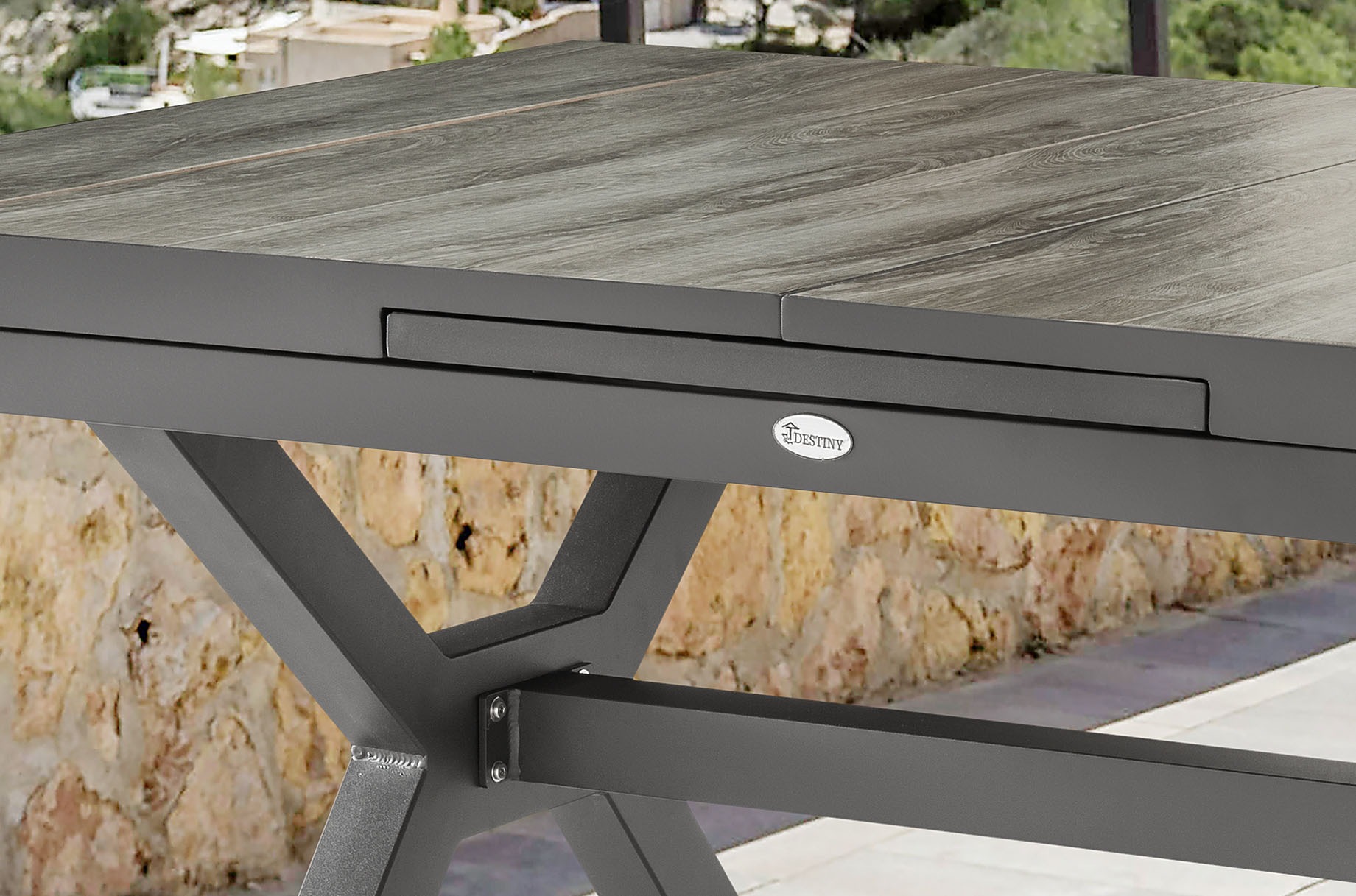 Destiny Garten-Essgruppe »COMO GARDA Essgruppe 4 Se + Tisch 160/210x100cm« Set,  Tisch ausziebar