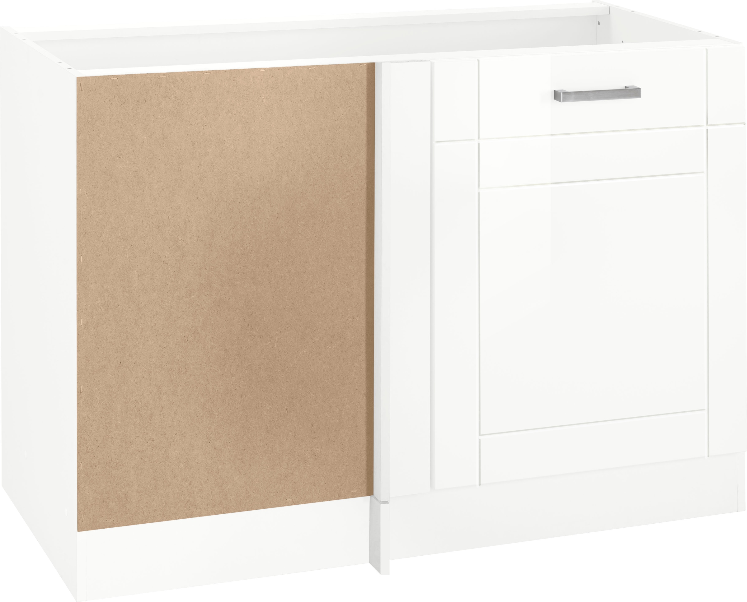 KOCHSTATION Eckunterschrank "KS-Tinnum", 120 cm breit, MDF-Fronten, Metallg günstig online kaufen