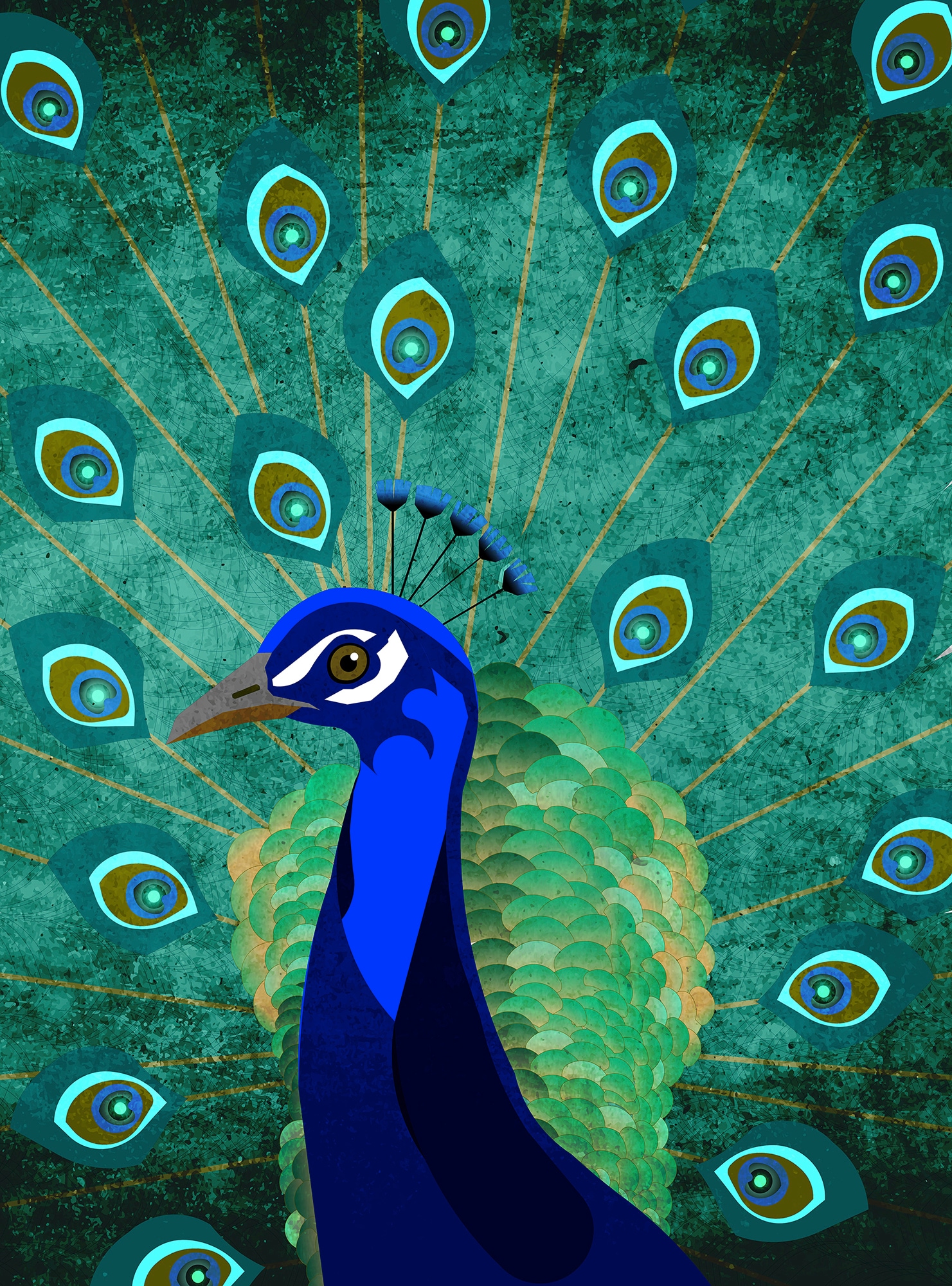 living walls Fototapetas »ARTist Peacock« Vlies Wan...