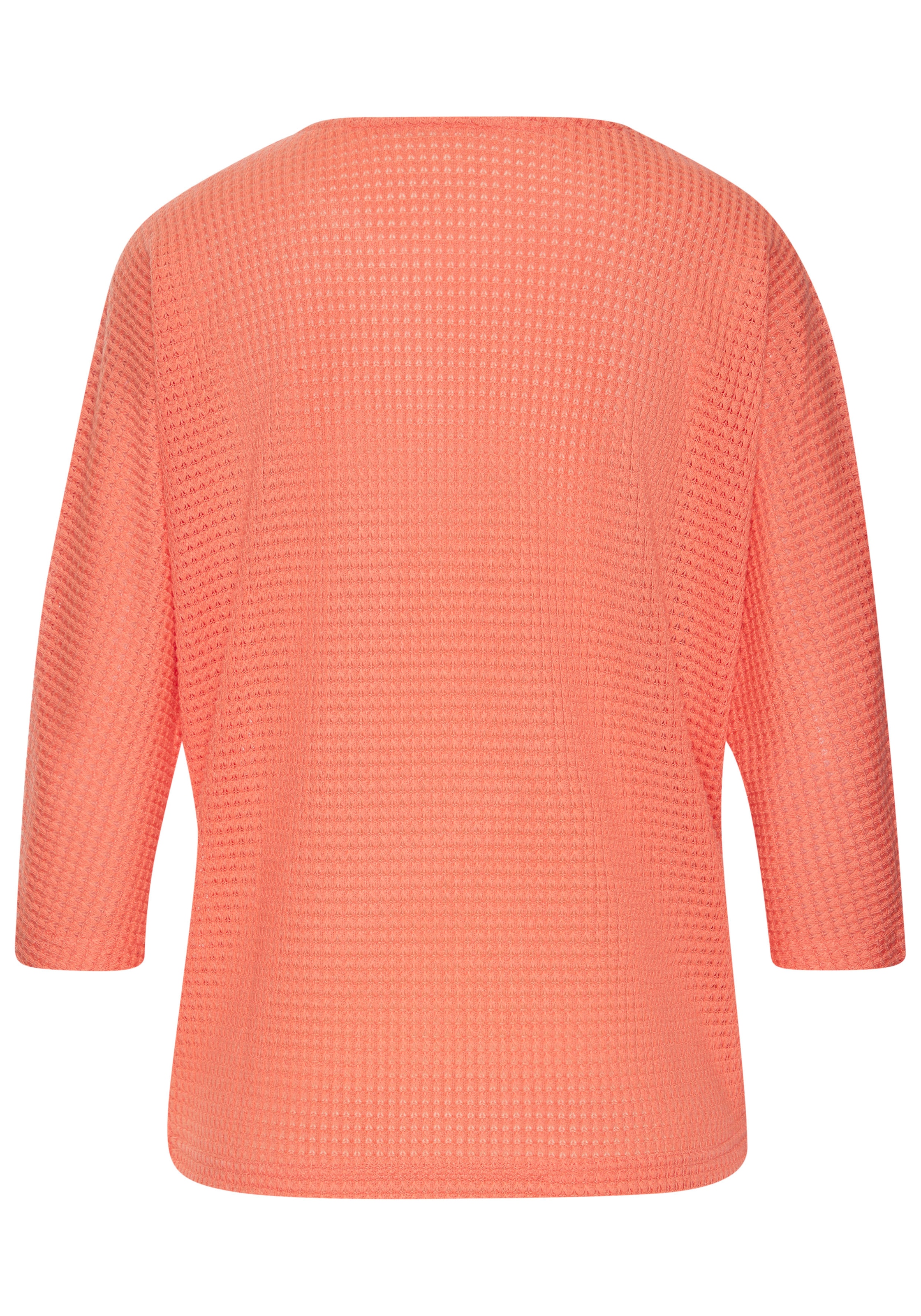 Vivance Langarmshirt »mit modischer Waffelstruktur«, aus bügelfreier Strickqualität