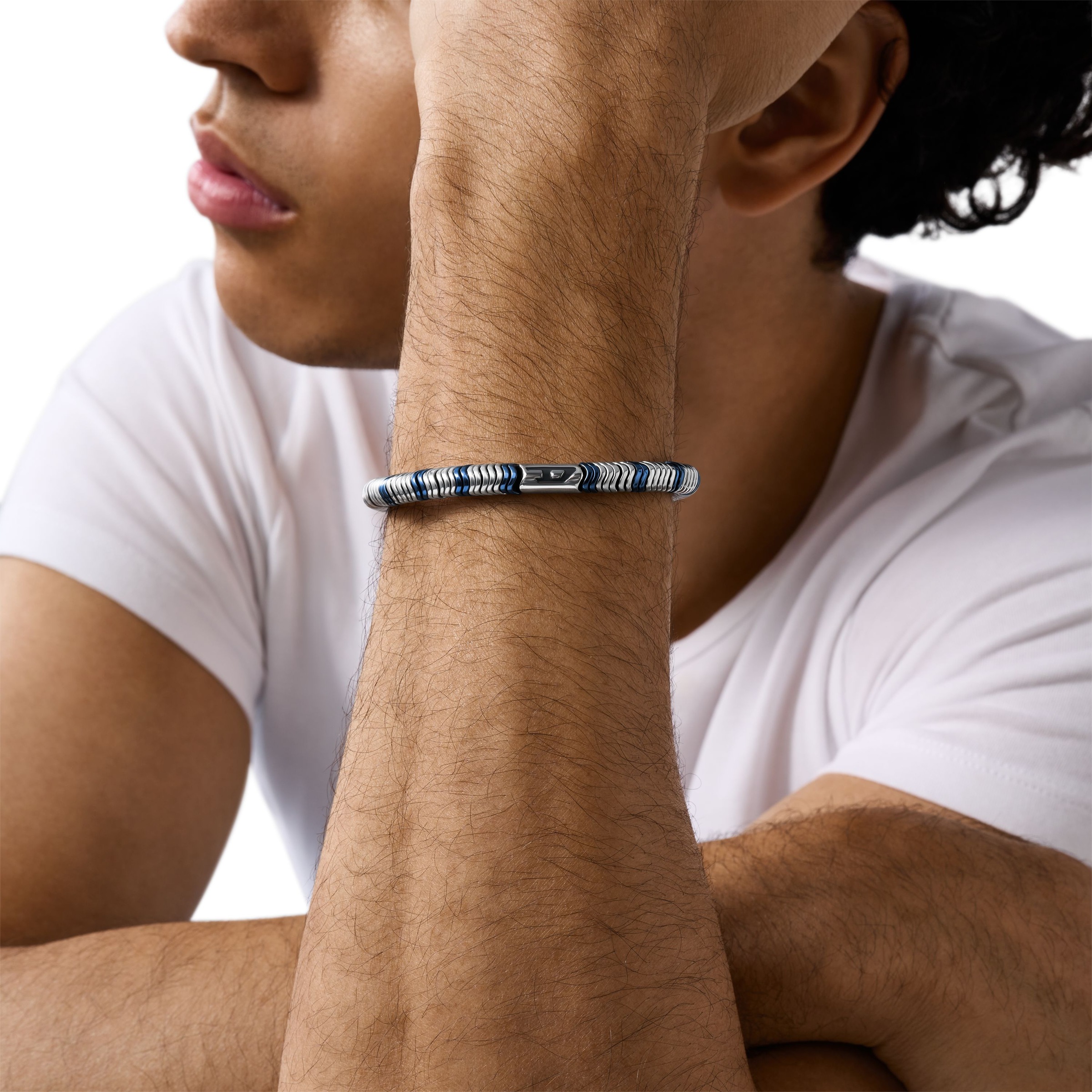 Diesel Armband »Schmuck Geschenk Edelstahl Nylon D LOGO, DX1572931 DX1573931 DX1574931«, mit Hämatit