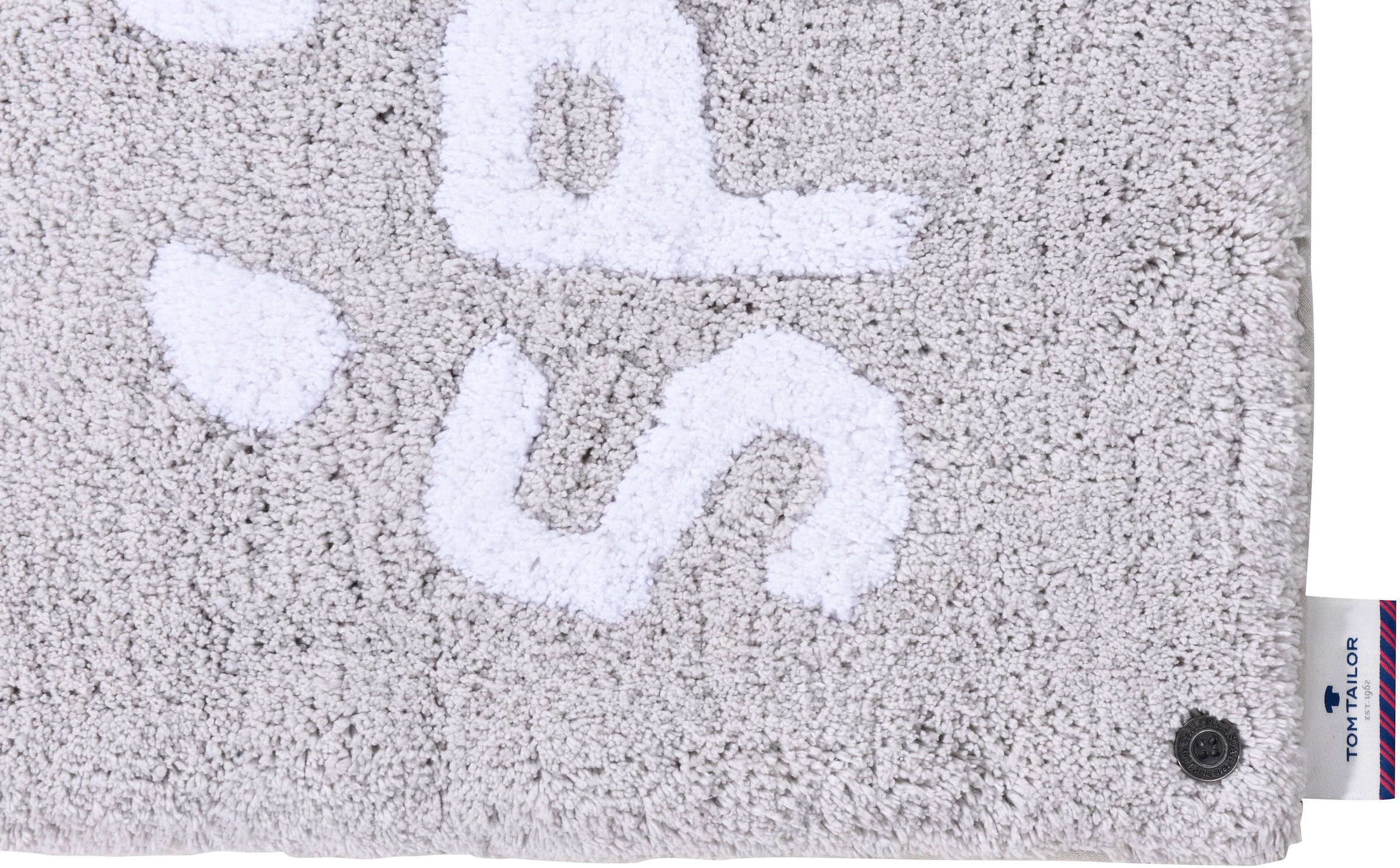 TOM TAILOR HOME Badematte »Cotton Splash«, Höhe 20 mm, rutschhemmend beschichtet, fußbodenheizungsgeeignet-strapazierfähig, Uni Farben, mit Spruch, reine Baumwolle, besonders weich und flauschig