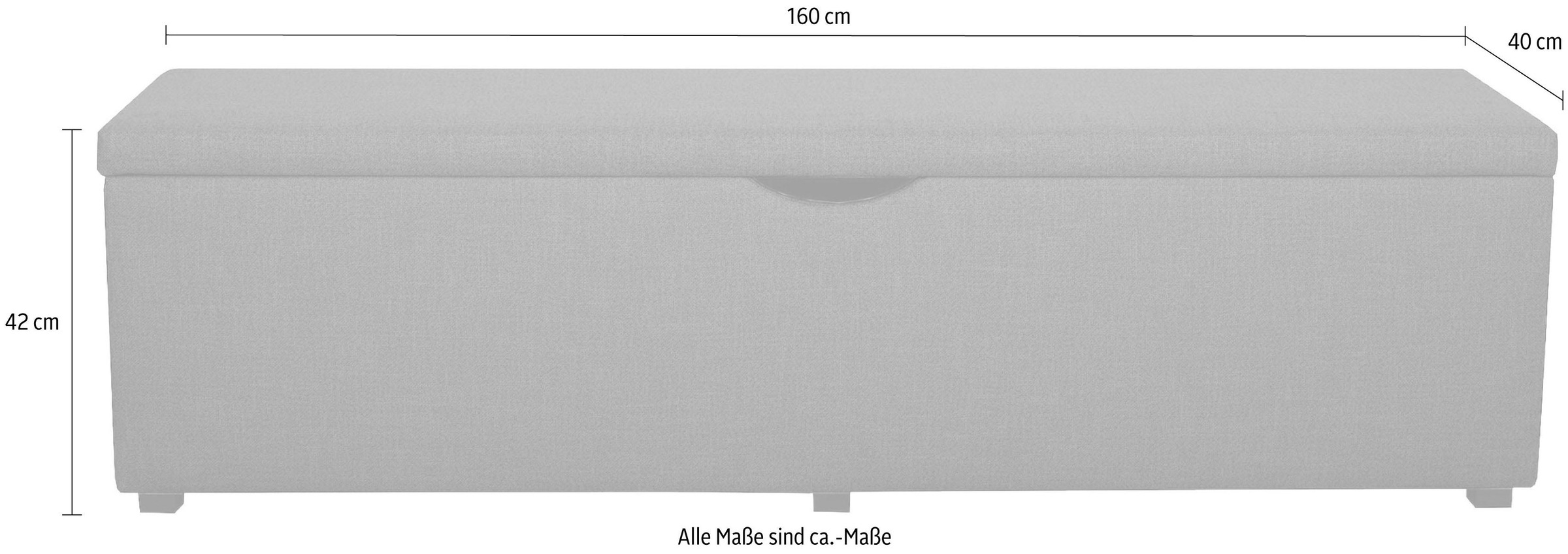 Thumbnail - Home affaire Hockerbank "Standard" Breite 120cm oder 160cm, auch als Garderobenbank oder Bettbank