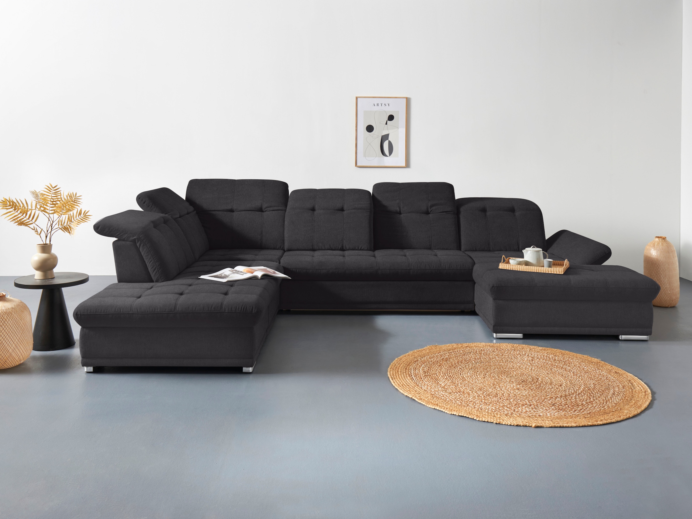 COTTA Wohnlandschaft "Holiday U-Form mit Sitztiefen-, Armteil- und Kopfteil günstig online kaufen