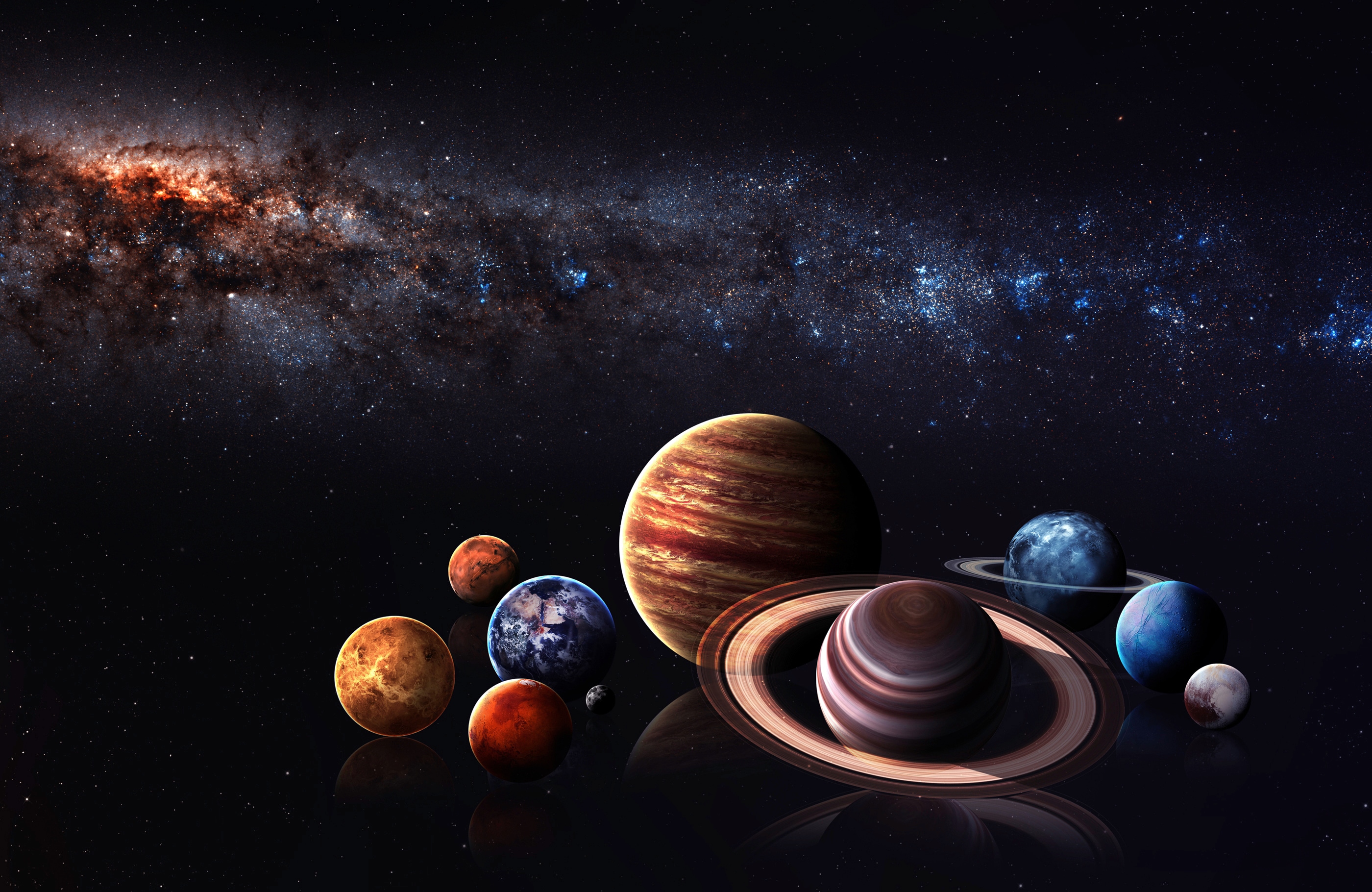 Papermoon Fototapete "PLANETEN-ERDE GALAXIE MILCH STRAßE WELTALL UNIVERSUM"