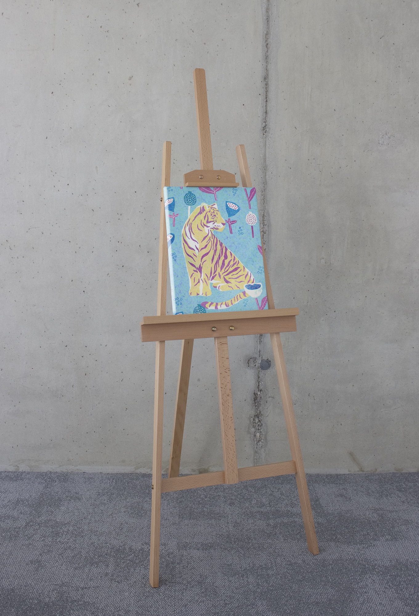 Komar Leinwandbild »Vegan Tiger - Größe 30 x 40 cm«, Natur, (1 St.), Keilrahmenbild mi Echtholzrahmen