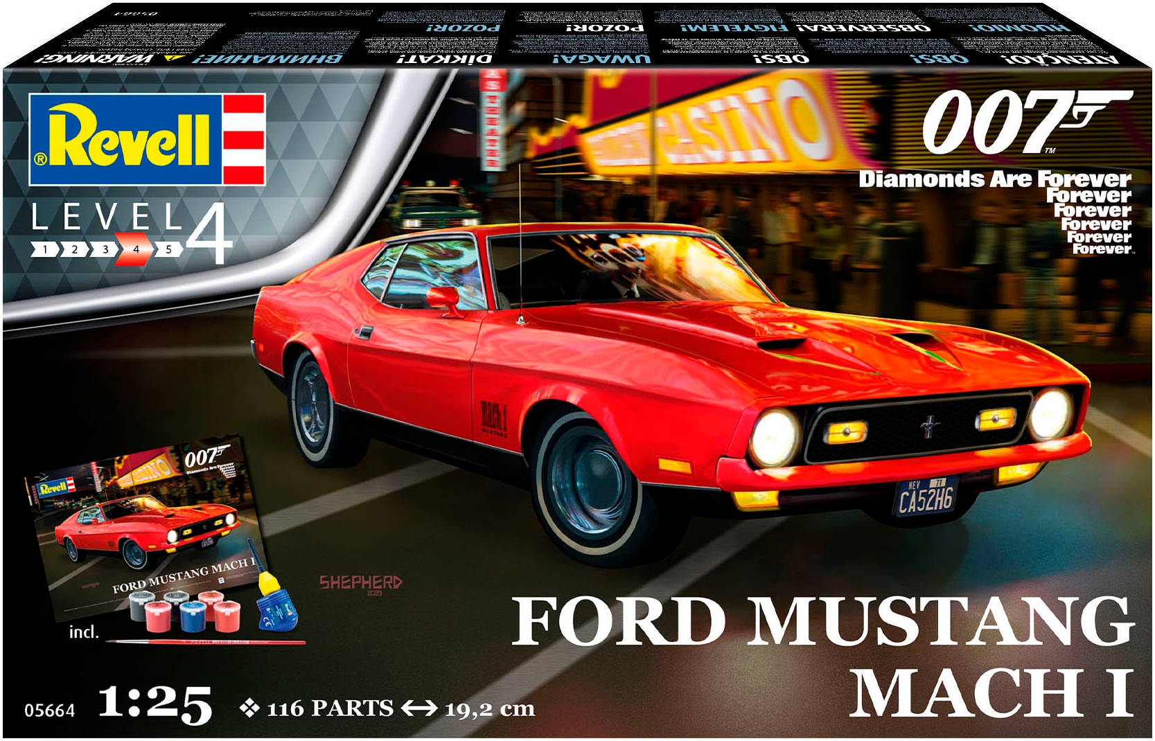 Revell® Modellbausatz »James Bond 007 Diamantenfieber Ford Mustang Mach I«, 1:25