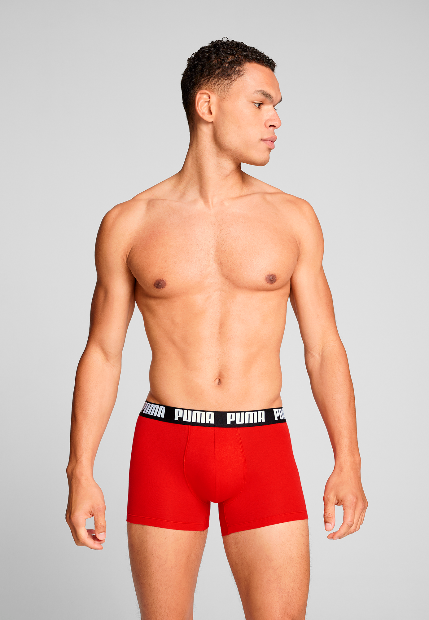 PUMA Boxershorts »PUMA MEN EVERYDAY BASIC BOXERS 2P«, (2er Pack), mit Logobund