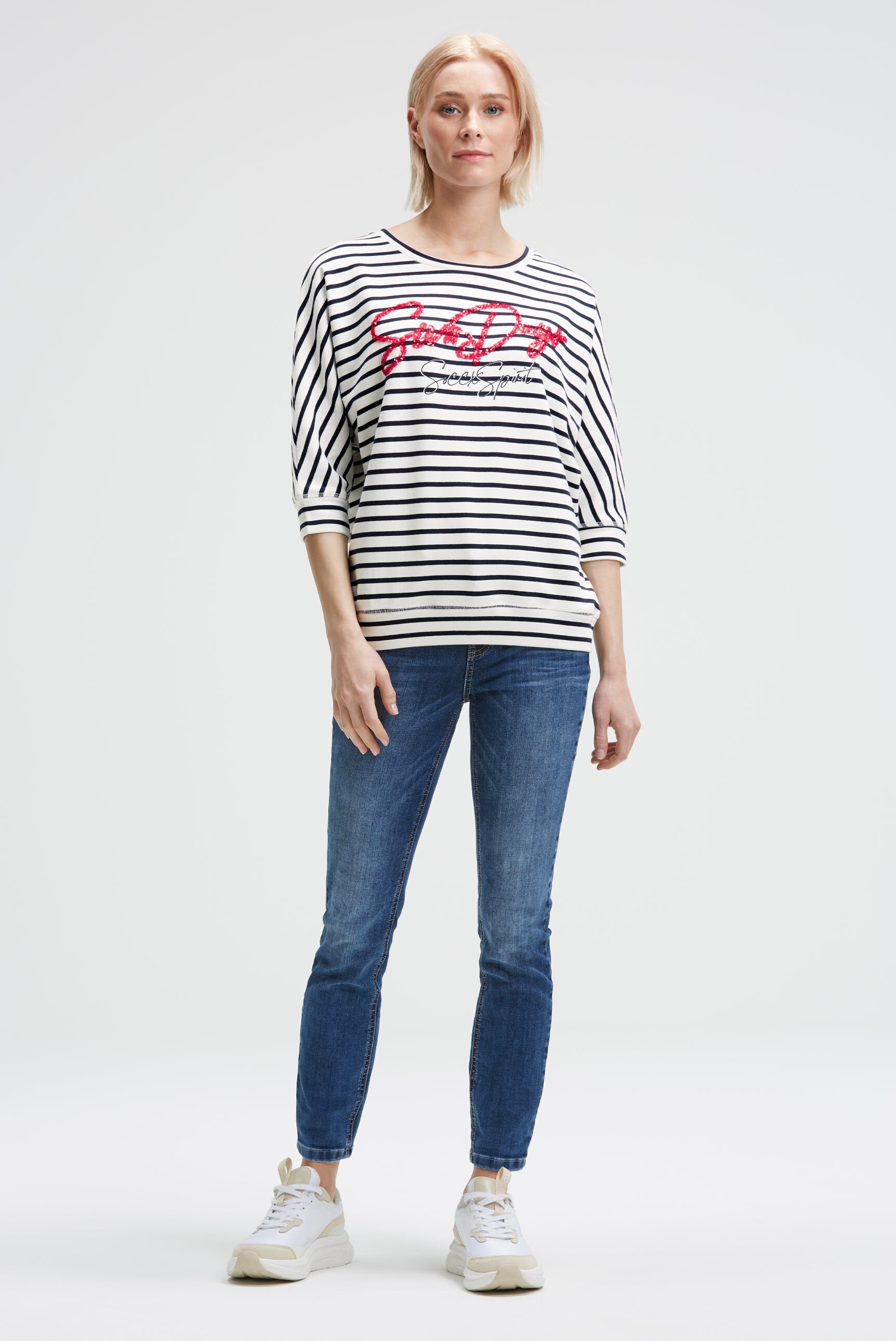 SOCCX Sweater mit Fledermausärmeln