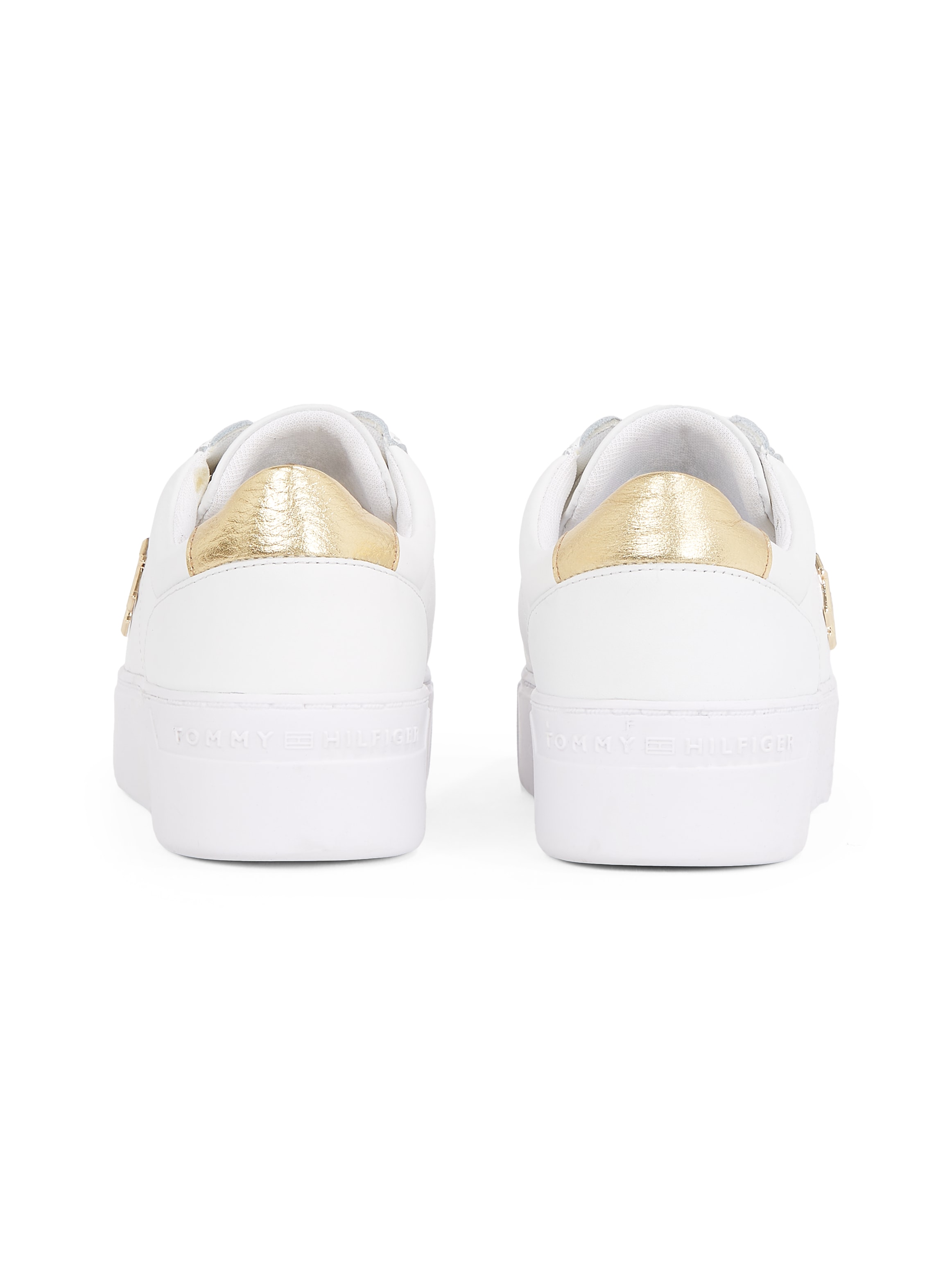 Tommy Hilfiger Plateausneaker »PLATFORM COURT SNEAKER METALLICS«, Freizeitschuh, Halbschuh, Schnürschuh mit TH-Logo