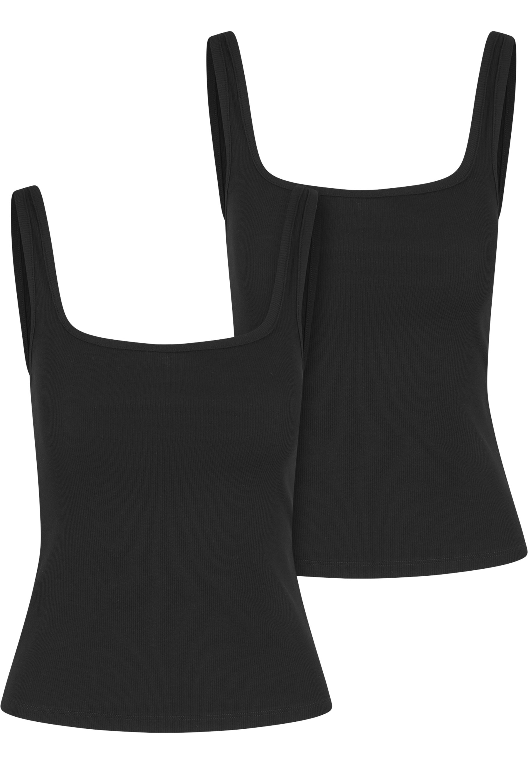 URBAN CLASSICS Muskelshirt "Urban Classics Ladies Wide Neck Rib Top 2-Pack" 1