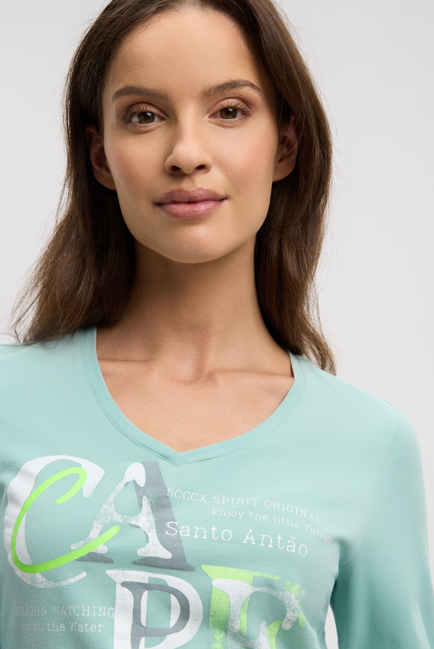 SOCCX V-Shirt mit Baumwolle