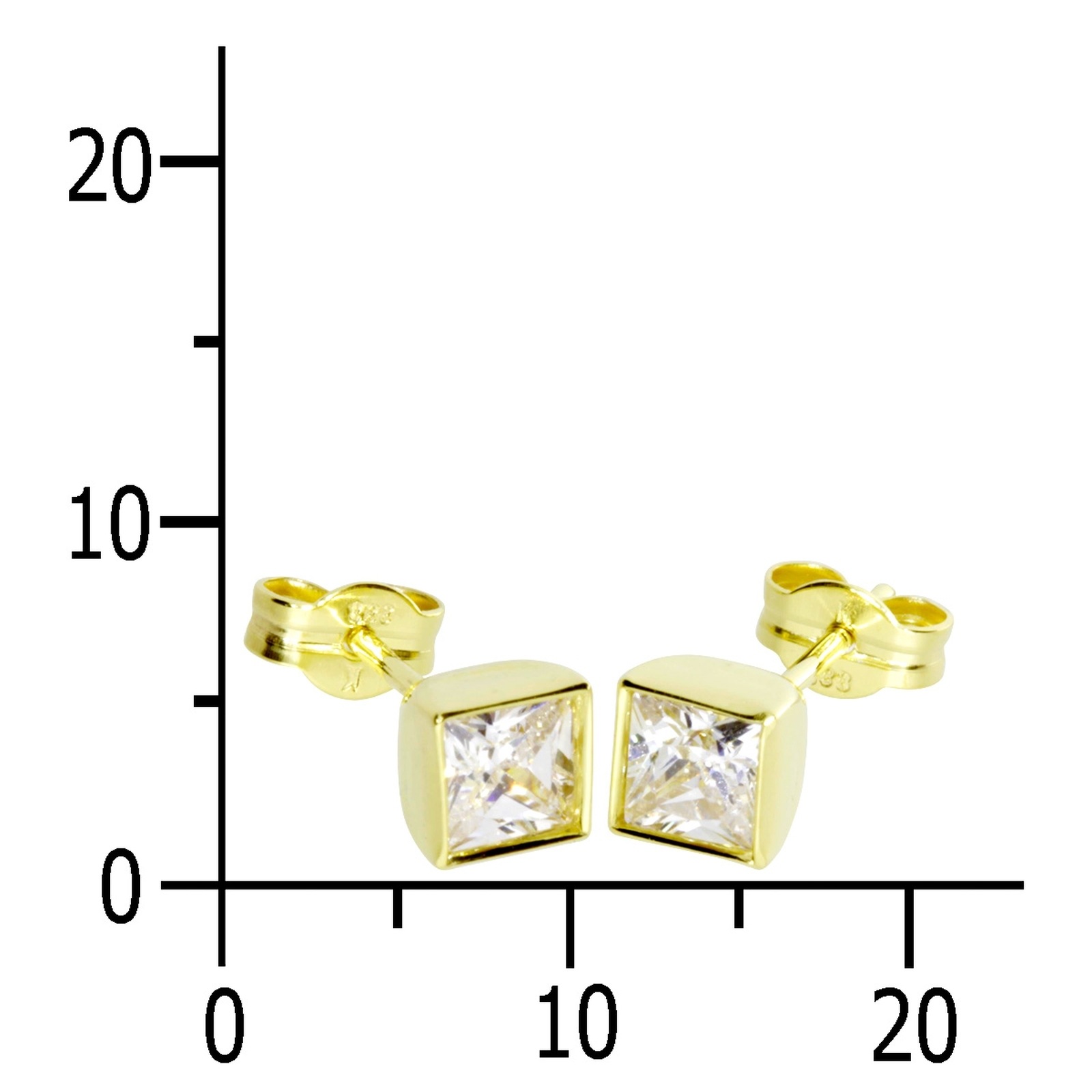 OSTSEE-SCHMUCK Paar Ohrstecker »Ostsee-Schmuck Ohrstecker Anna 5x5 mm Ohrstecker Anna 5x5 mm«, (2 tlg.)