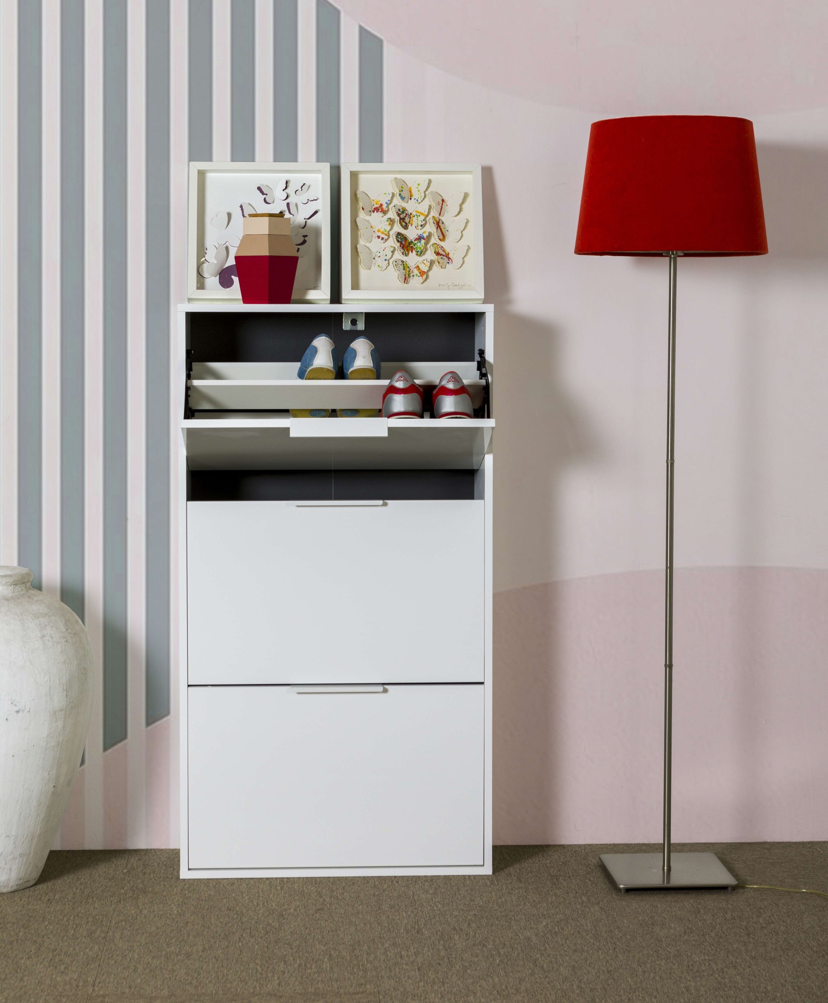 Composad Schuhschrank »Espresso,Schuhschrank, Schuhkipper, mit Klappen«, (1 St.), mit 3 Klappen, Doppelschuhtrommel