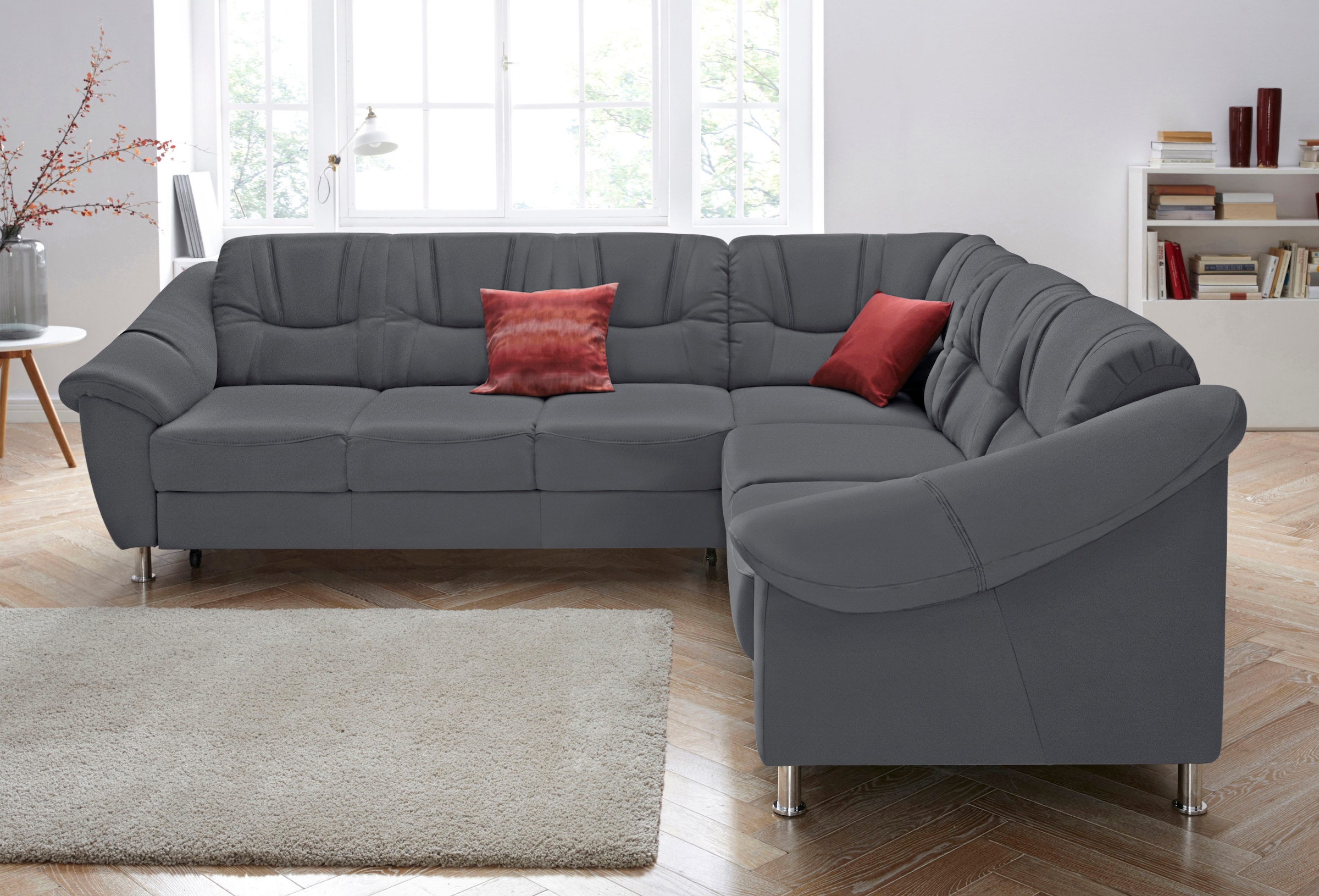 sit&more Ecksofa "Salsa L-Form" mit Federkern, wahlweise mit Schlaffunktion