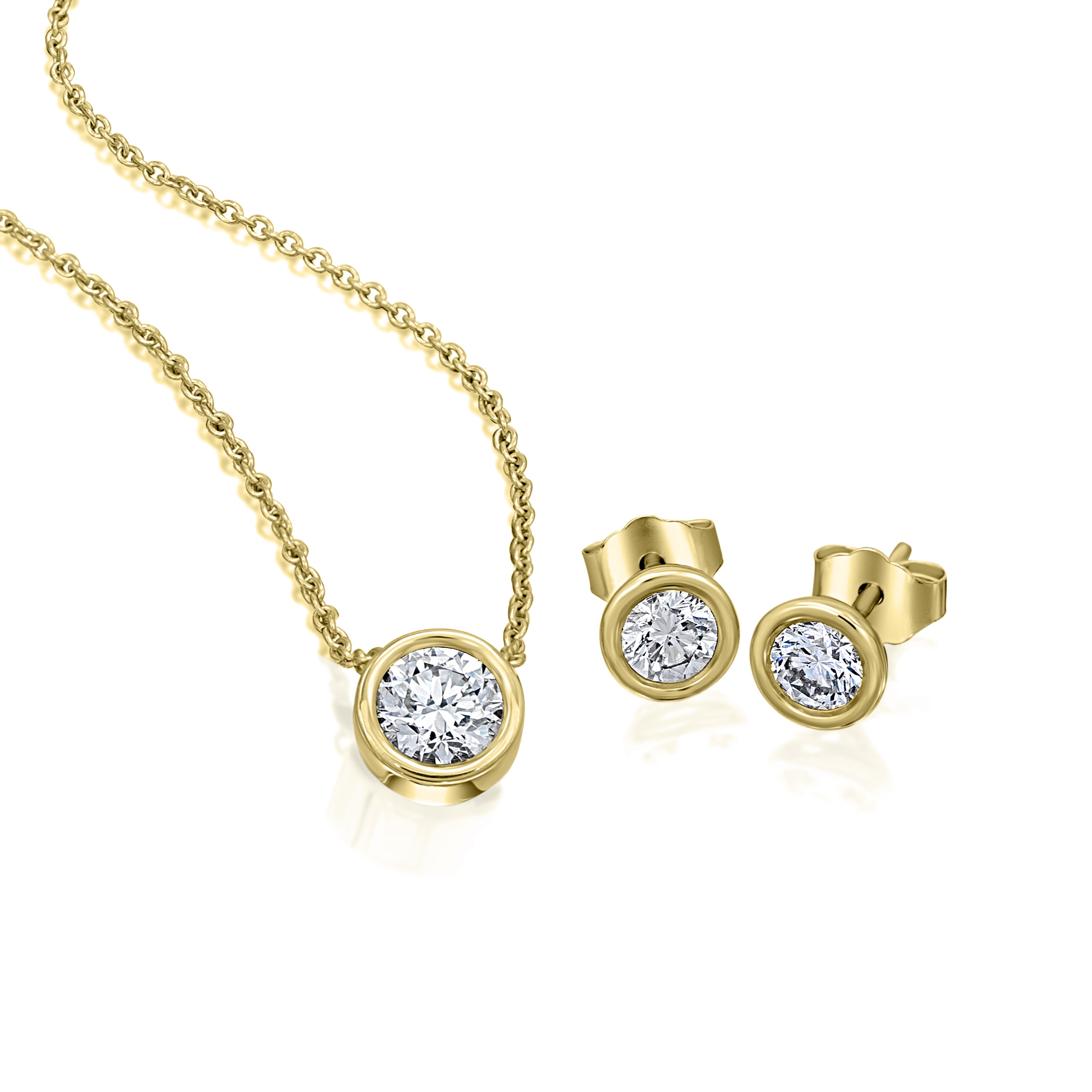 ONE ELEMENT Goldkette »0.25 ct Diamant Brillant Halskette aus 585«, Gelbgold 45 cm Ø 5,8 mm – für Damen – elegant, modern & vielseitig kombinierbar