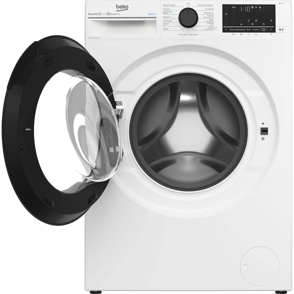 BEKO Waschmaschine »B3WFR58615W 7003440003«, B3WFR58615W 7003440003, 8 kg, 1600 U/min