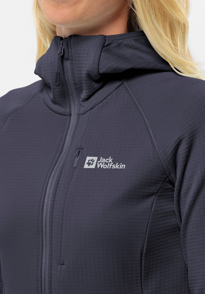 Jack Wolfskin Fleecejacke »KOLBENBERG HOODED FZ W«, mit Kapuze