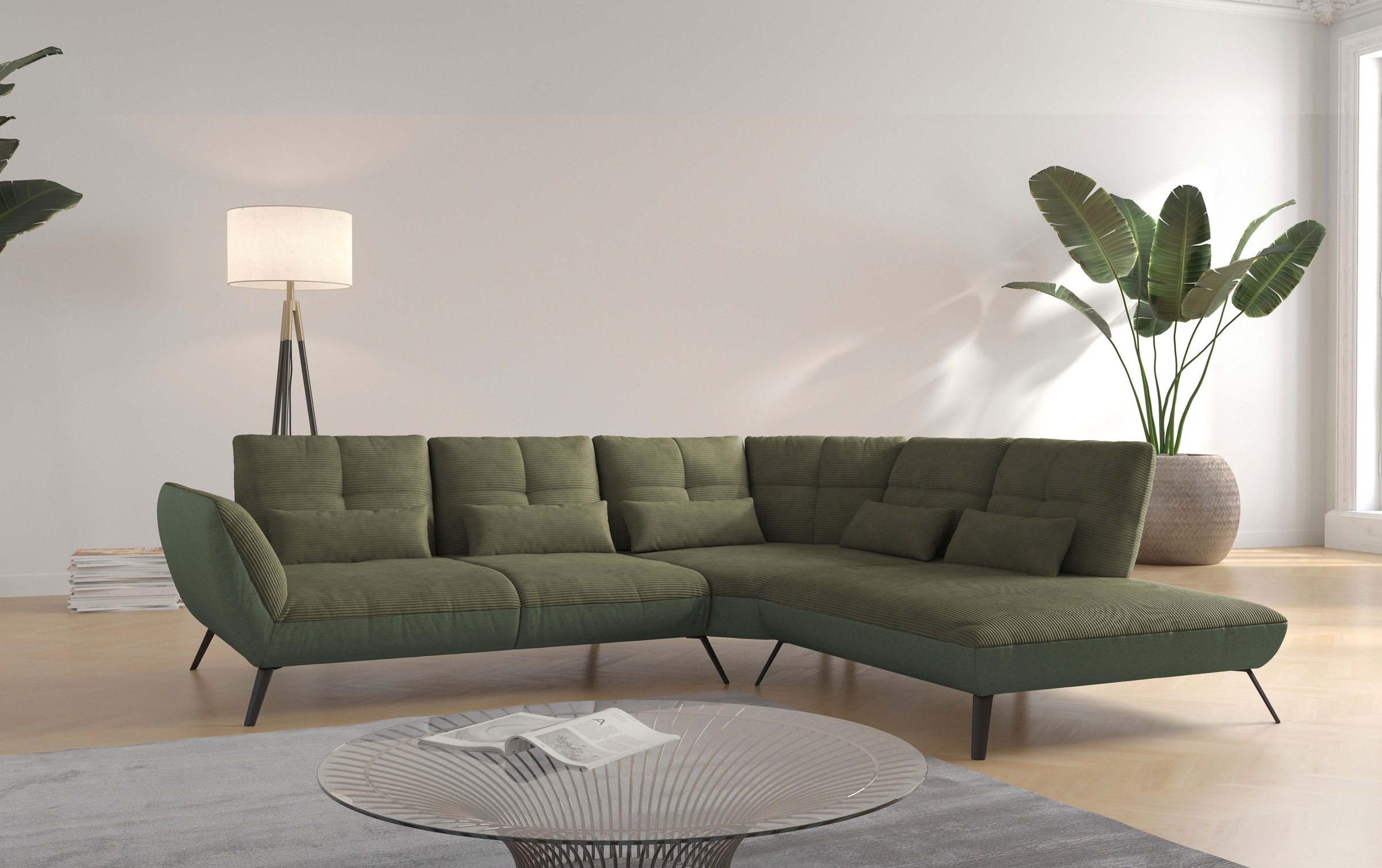 OTTO home Ecksofa "Mikado L-Form" inkl. Sitztiefenverstellung und Armteilverstellung