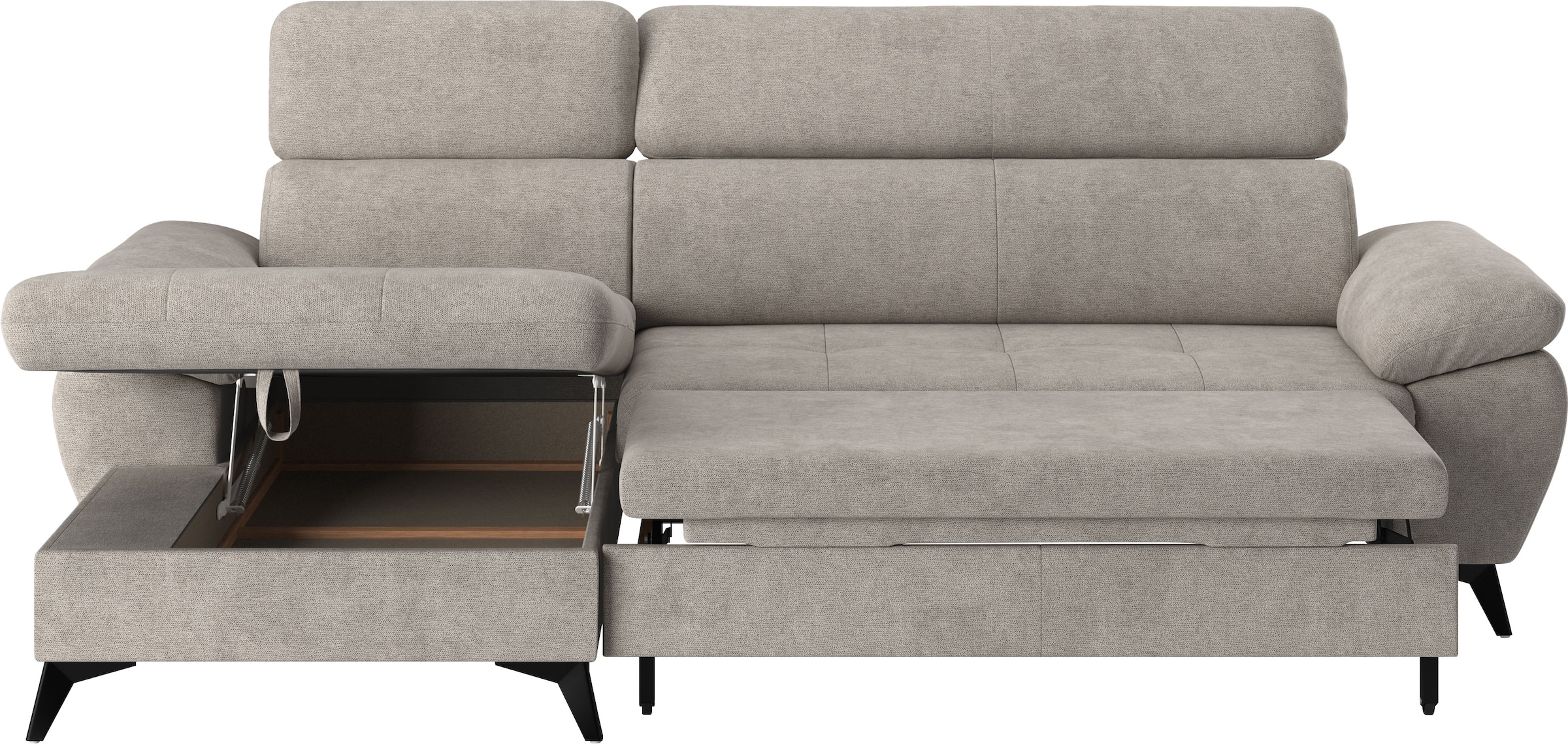 COTTA Ecksofa »Hudson L-Form«, mit Kopfteilverstellung, wahlweise mit Bettfunktion & Bettkasten