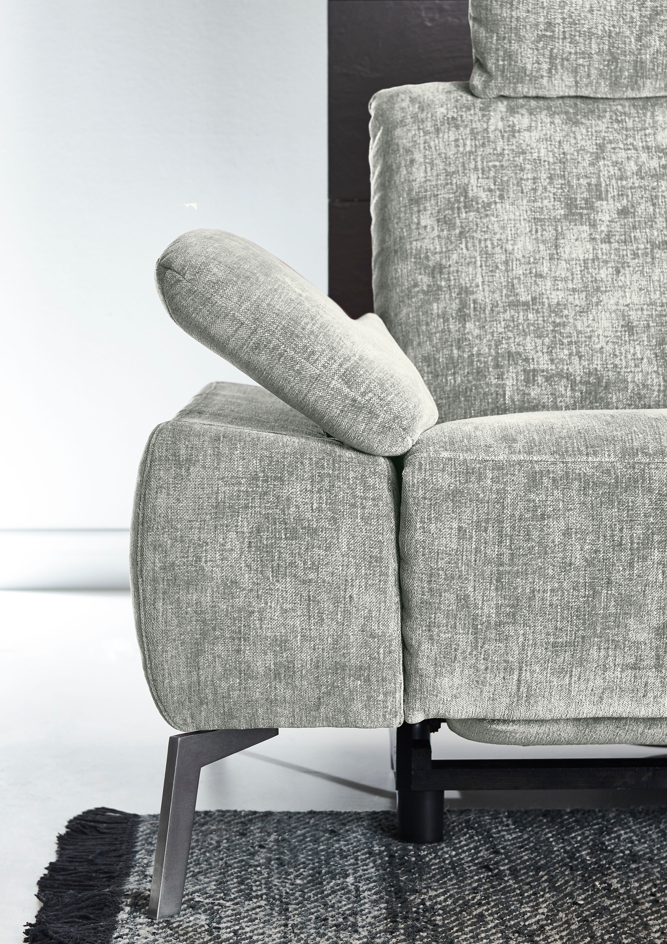 INOSIGN Ecksofa »Bellini L-Form«, teilmotorische Relaxfunktion an 1 Element, klappbare Armlehnen
