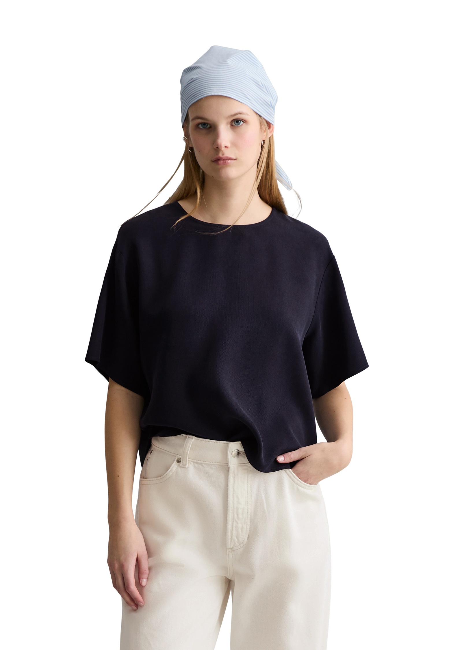 Marc O'Polo DENIM Kurzarmbluse »aus TENCEL™ Lyocell«
