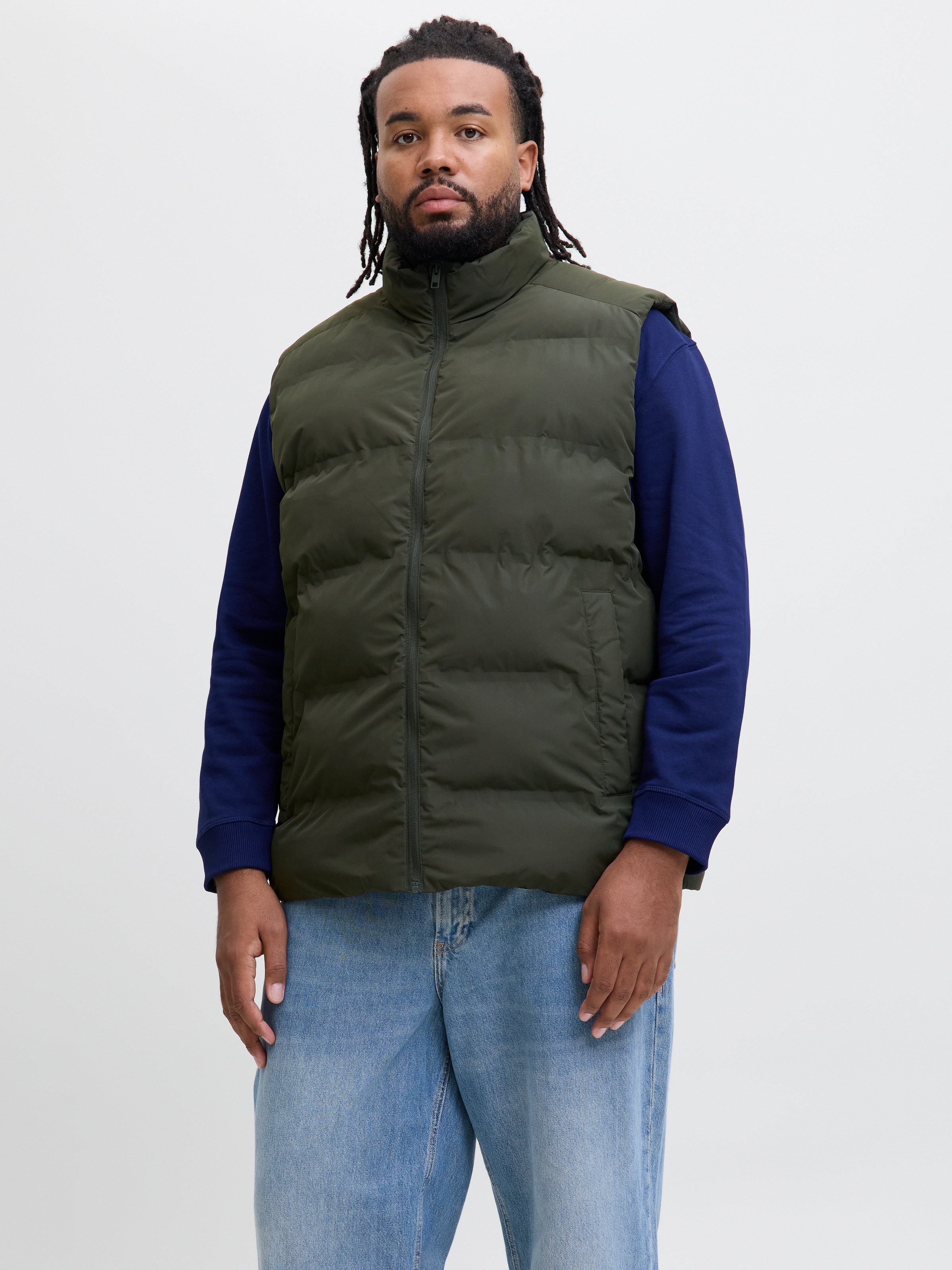 Jack & Jones PlusSize Steppweste "JJESOHO BODYWARMER COLLAR SN PLS" günstig online kaufen