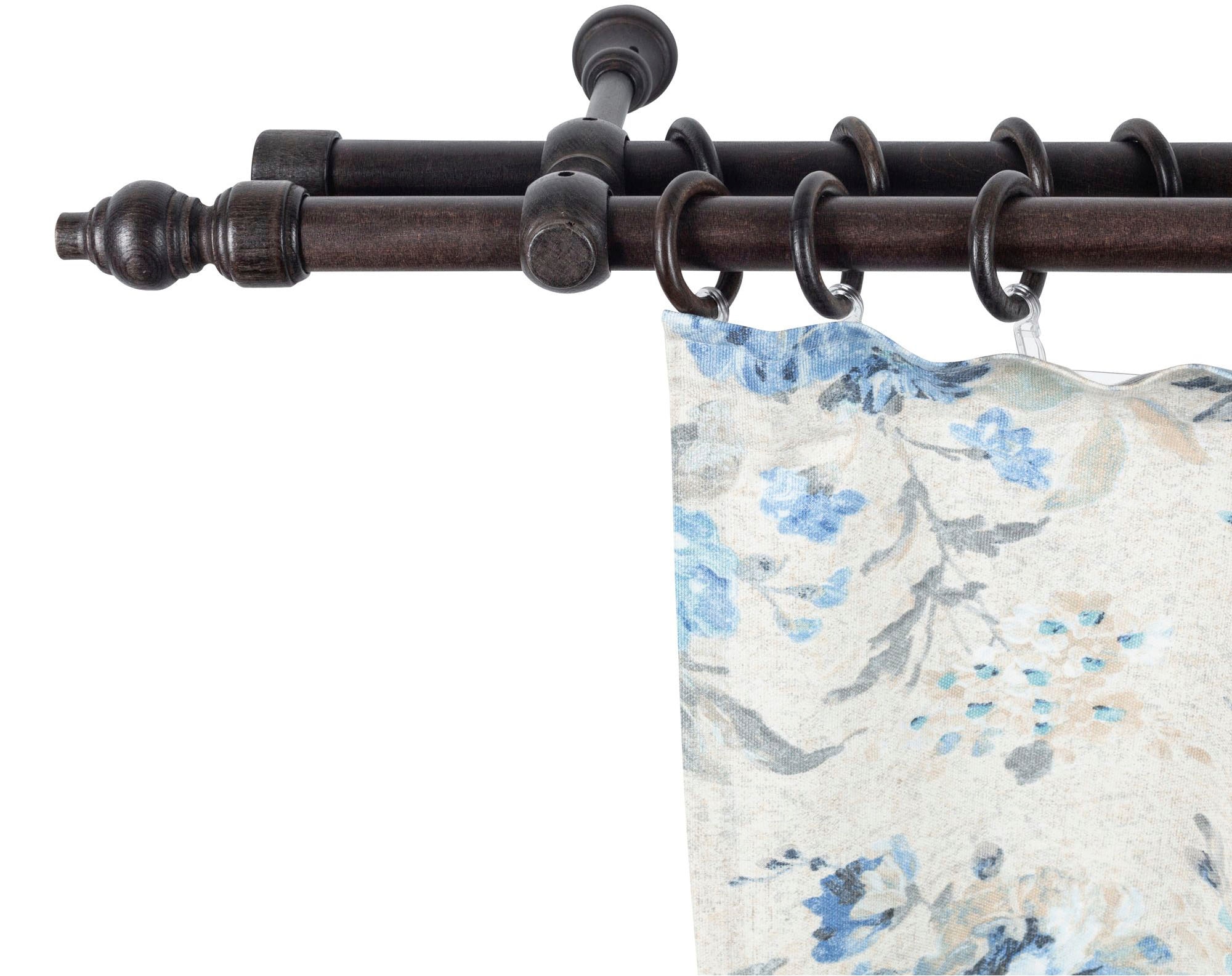 SN DECO GROUP Gardinenstange "Filigrano" 2 läufig-läufig Fixmaß 28 mm, Holz günstig online kaufen