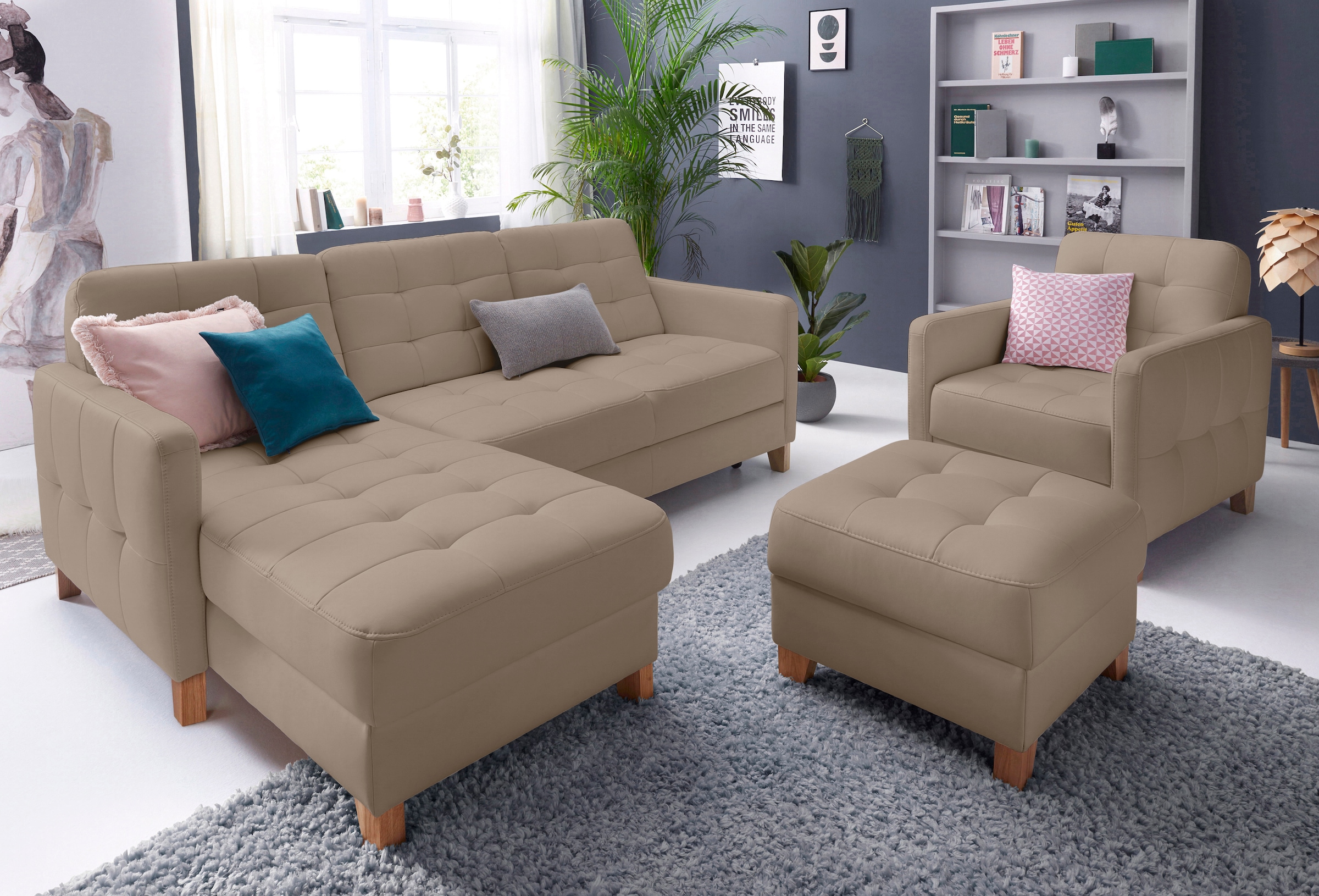 Ecksofa »Elio, kompakt und komfortabel, bequem und zeitloses Design, L-Form«,...