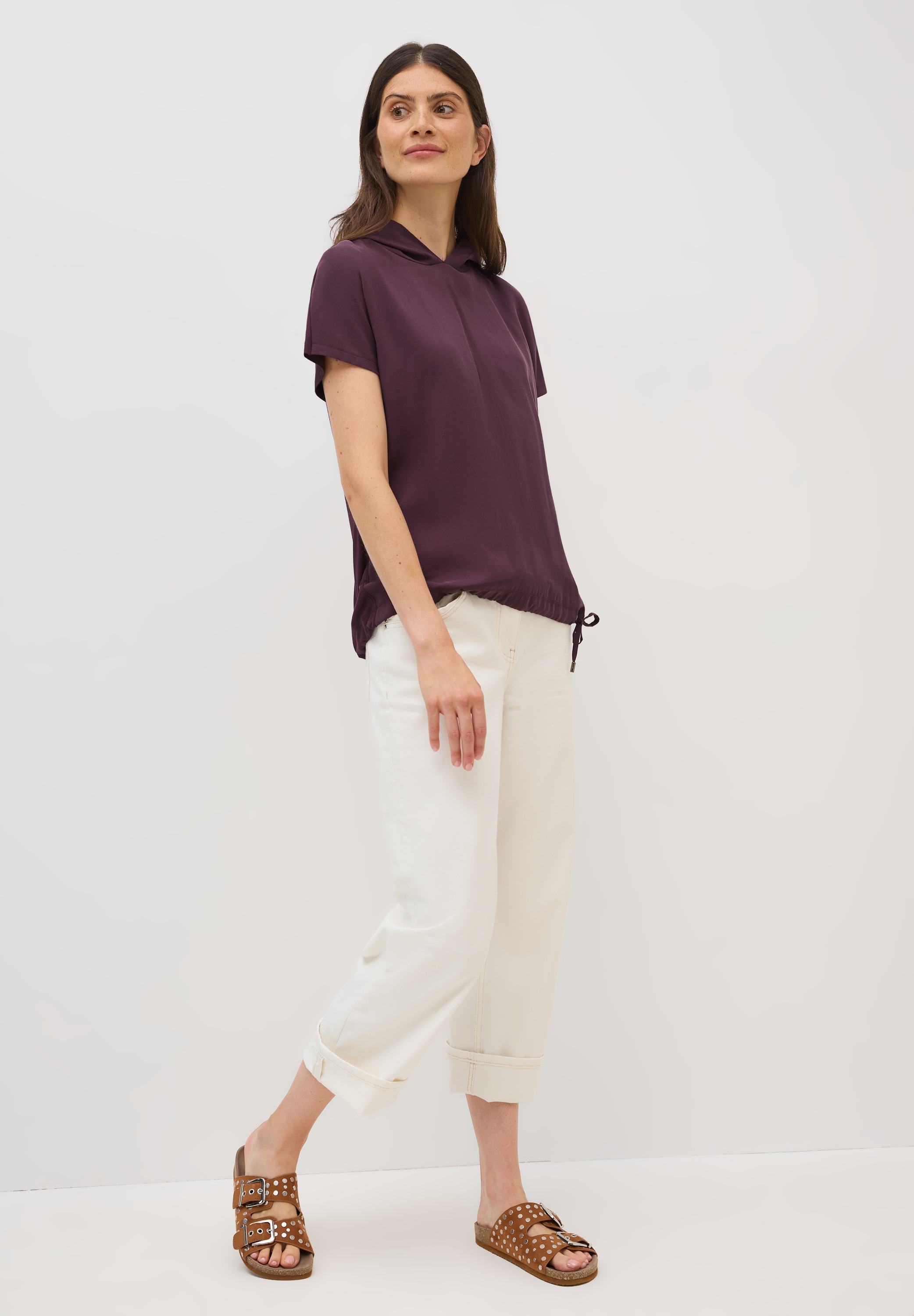 Cecil Kapuzenshirt, aus softem Materialmix