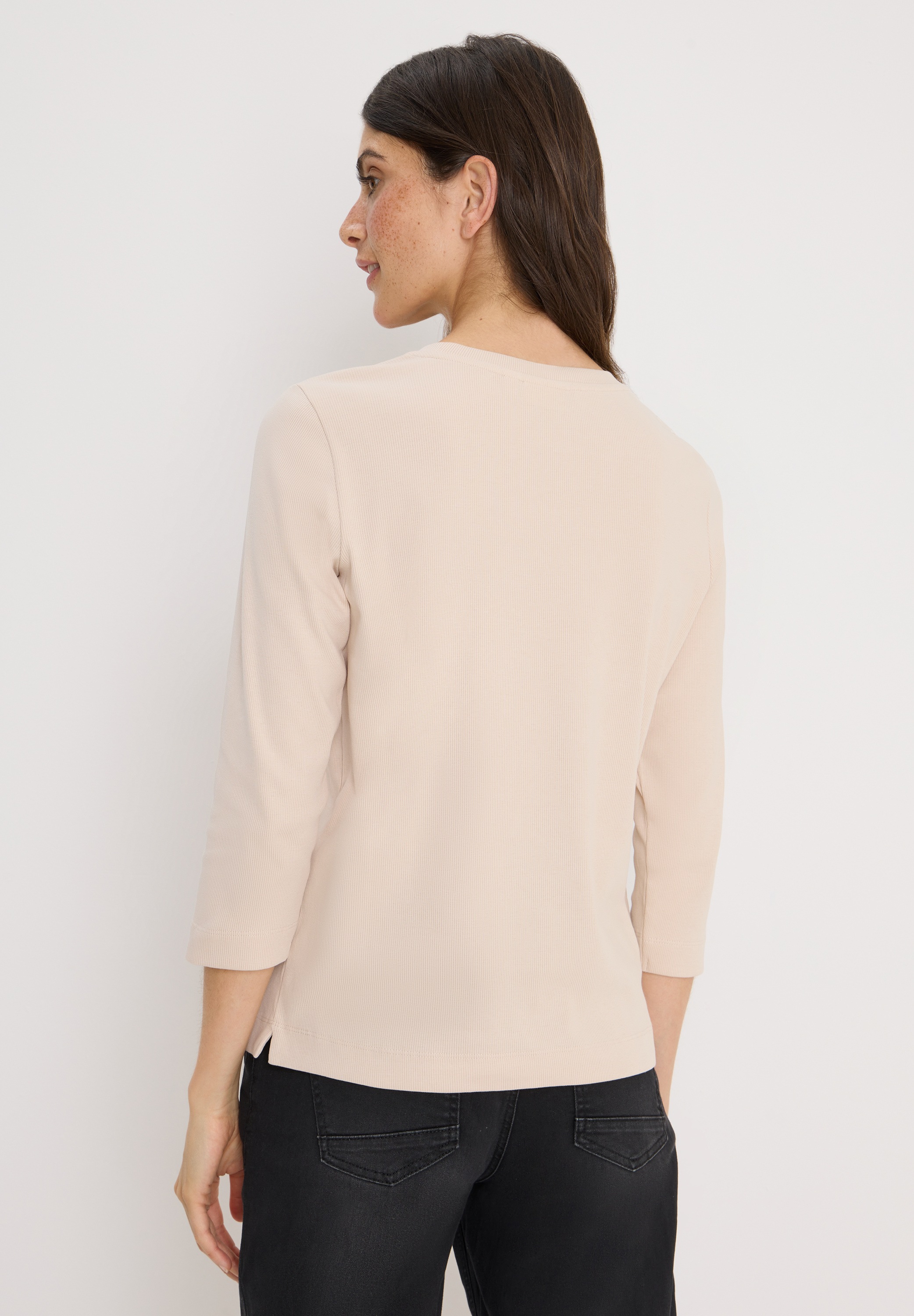 Cecil Rundhalsshirt, aus Baumwolle mit Stretchante