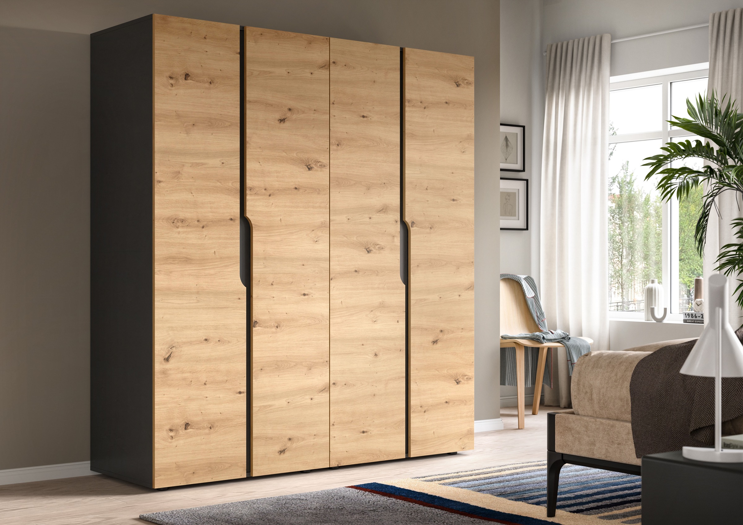 Home affaire Kleiderschrank "BJÖRNEBORG, TOPSELLER, Schlafzimmerschrank, Ga günstig online kaufen