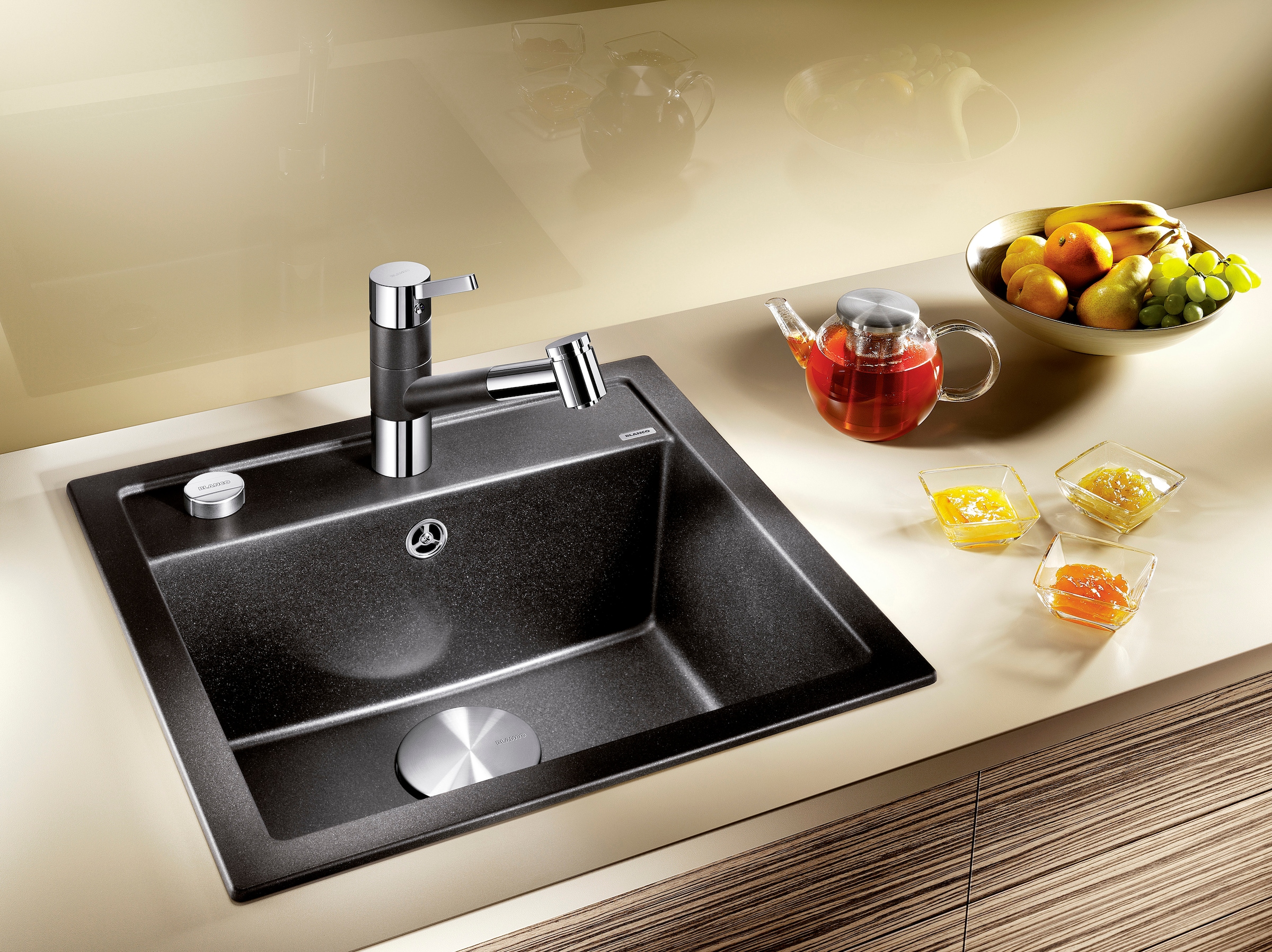 Blanco Bodenablauf »CapFlow«, Zugknopf chrom
