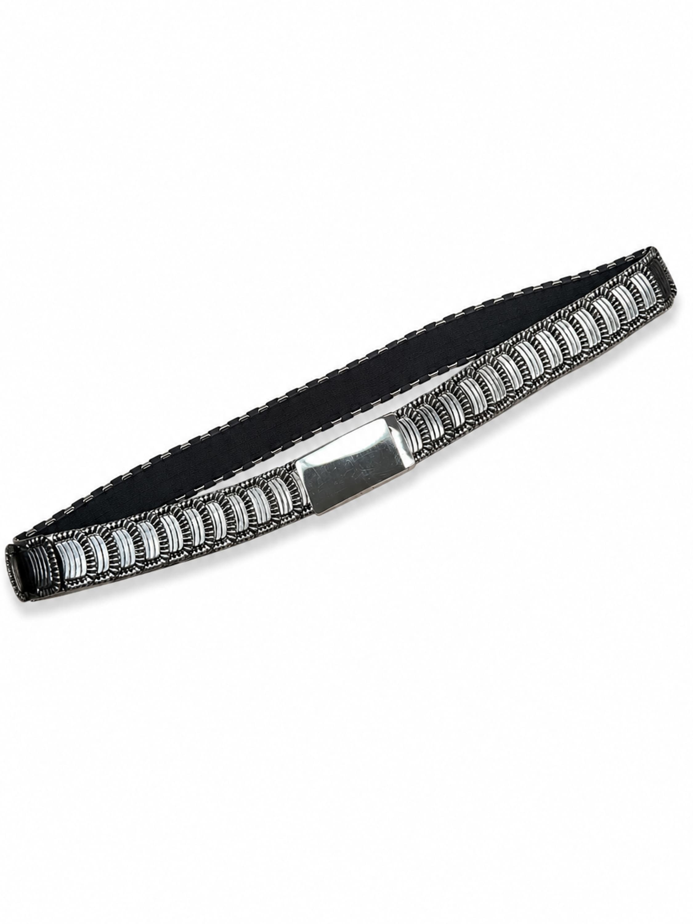 COLLEZIONE ALESSANDRO "Scala" elastischer Schuppengürtel in Silber