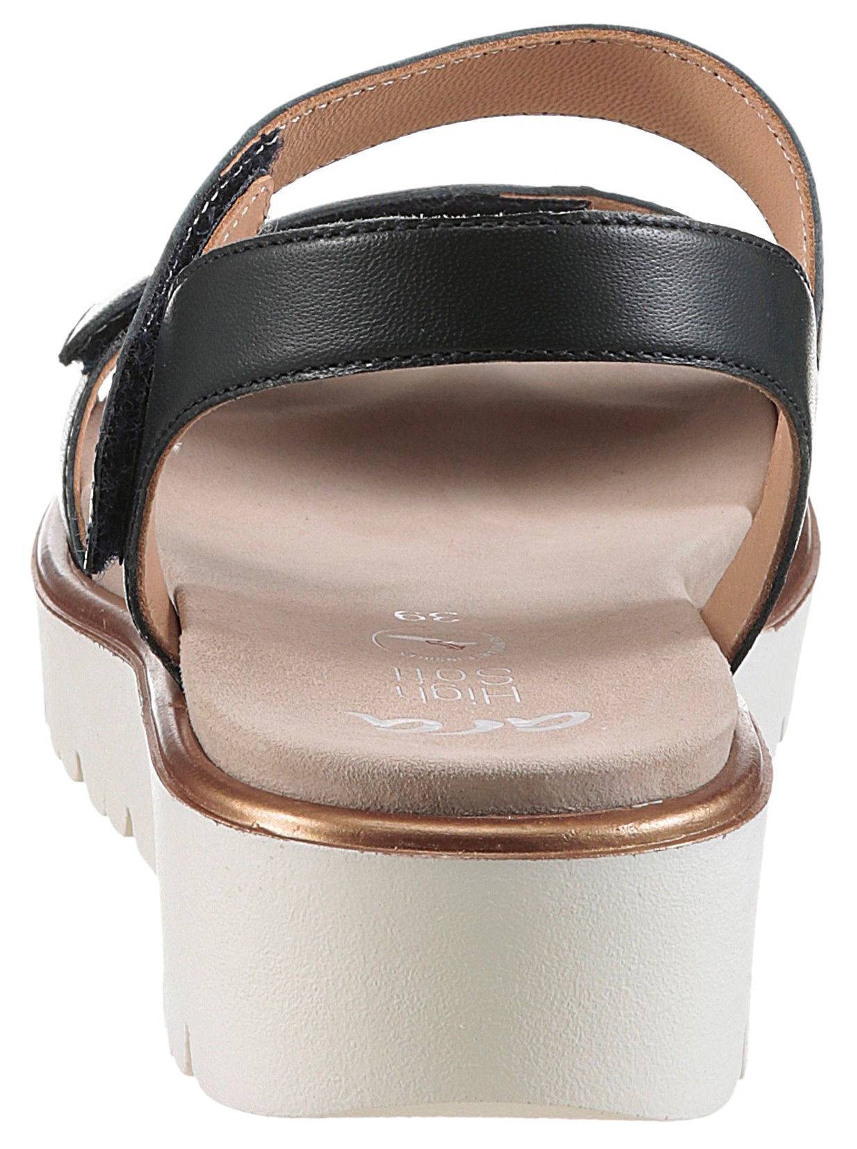 Ara Sandalette »BILBAO«, Sommerschuh, Sandale, Keilabsatz, Klett, Weite G (weit)