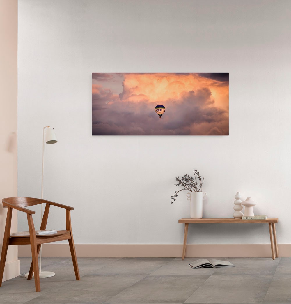 Komar Leinwandbild "Flying Balloon - Größe 40 x 90 cm" Natur 1 Stk. tlg. Ke günstig online kaufen