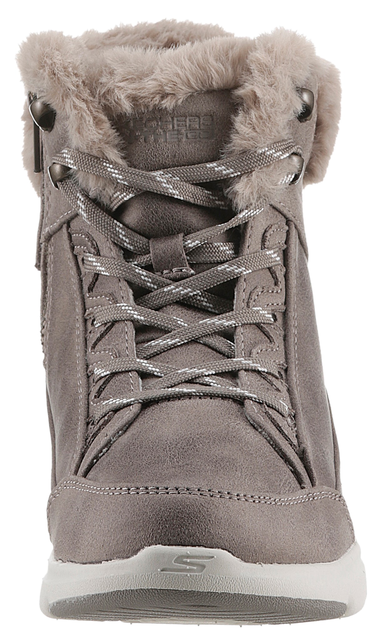 Skechers Winterboots »GLACIAL ULTRA-COZYLY«, Winterschuh, Snowboots, Schnürstiefel mit weichem Fellimitatbesatz