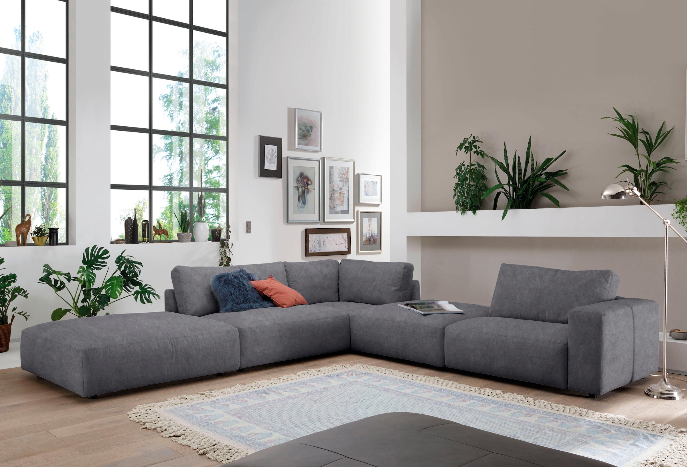 Musterring Ecksofa "LUCIA L-Form" in vielen Qualitäten und 4 verschieden Nähten