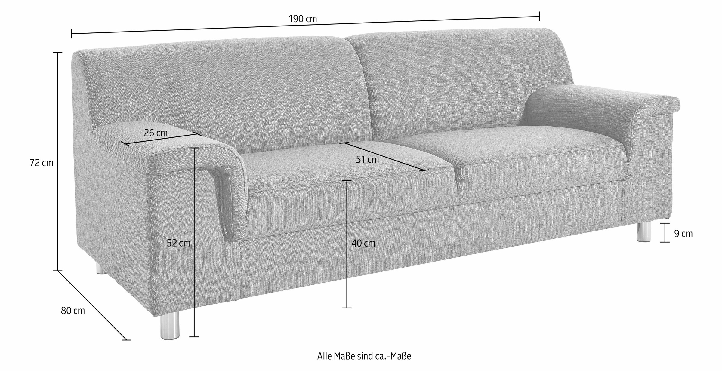 INOSIGN 2,5-Sitzer "Jamie zeitlos elegant, klares Design, komfortabel" günstig online kaufen