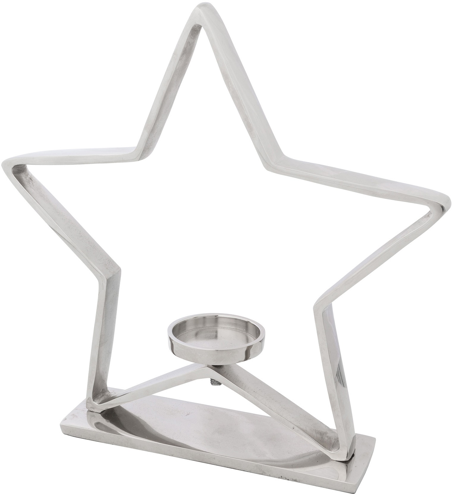 Creativ deco Kerzenhalter "Weihnachtsdeko" in Stern-Form, Höhe ca. 42 cm