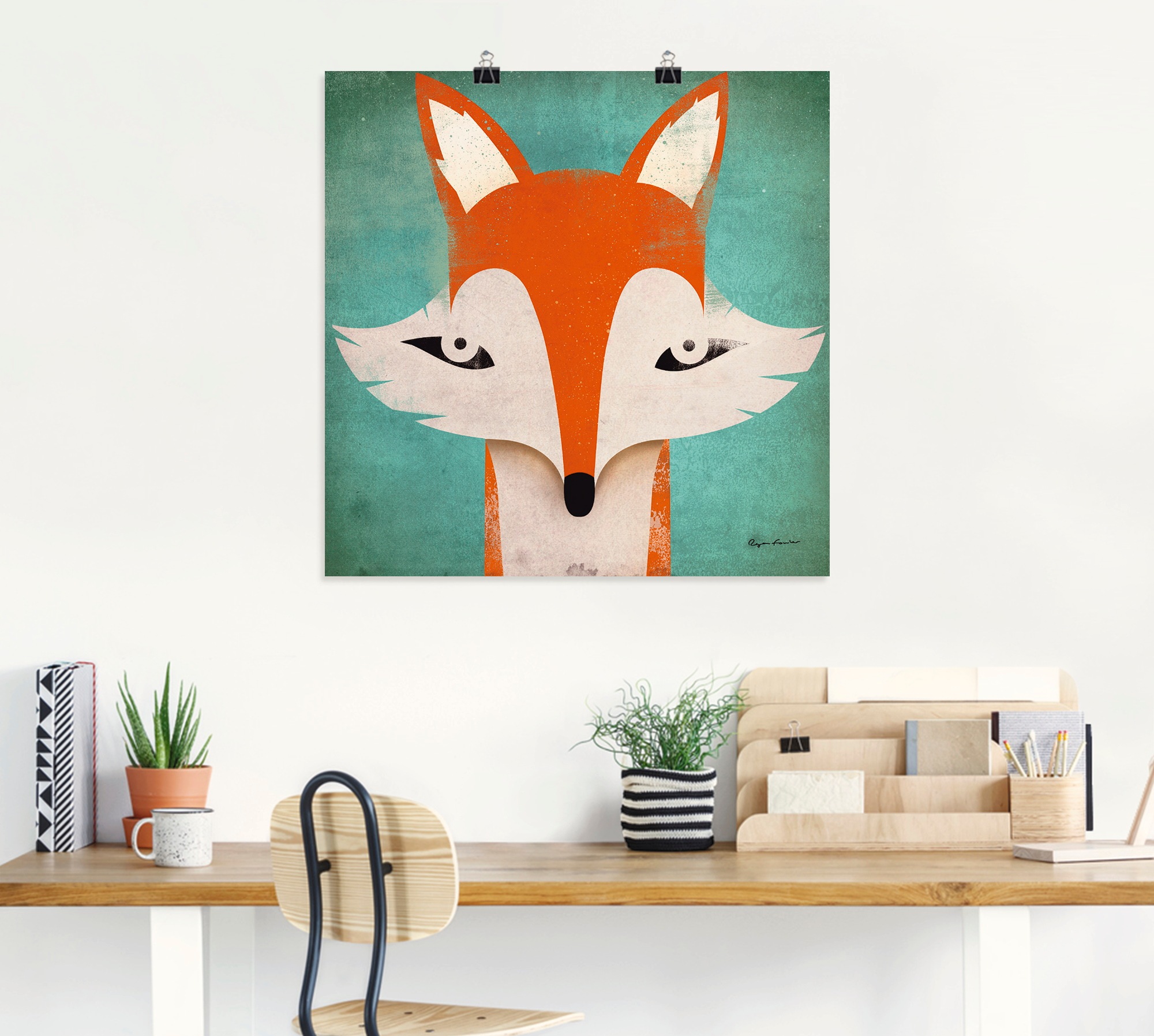Artland Poster »Fuchs«, Tiere, (1 St.), als Leinwandbild, Wandaufkleber oder Poster in versch. Größen