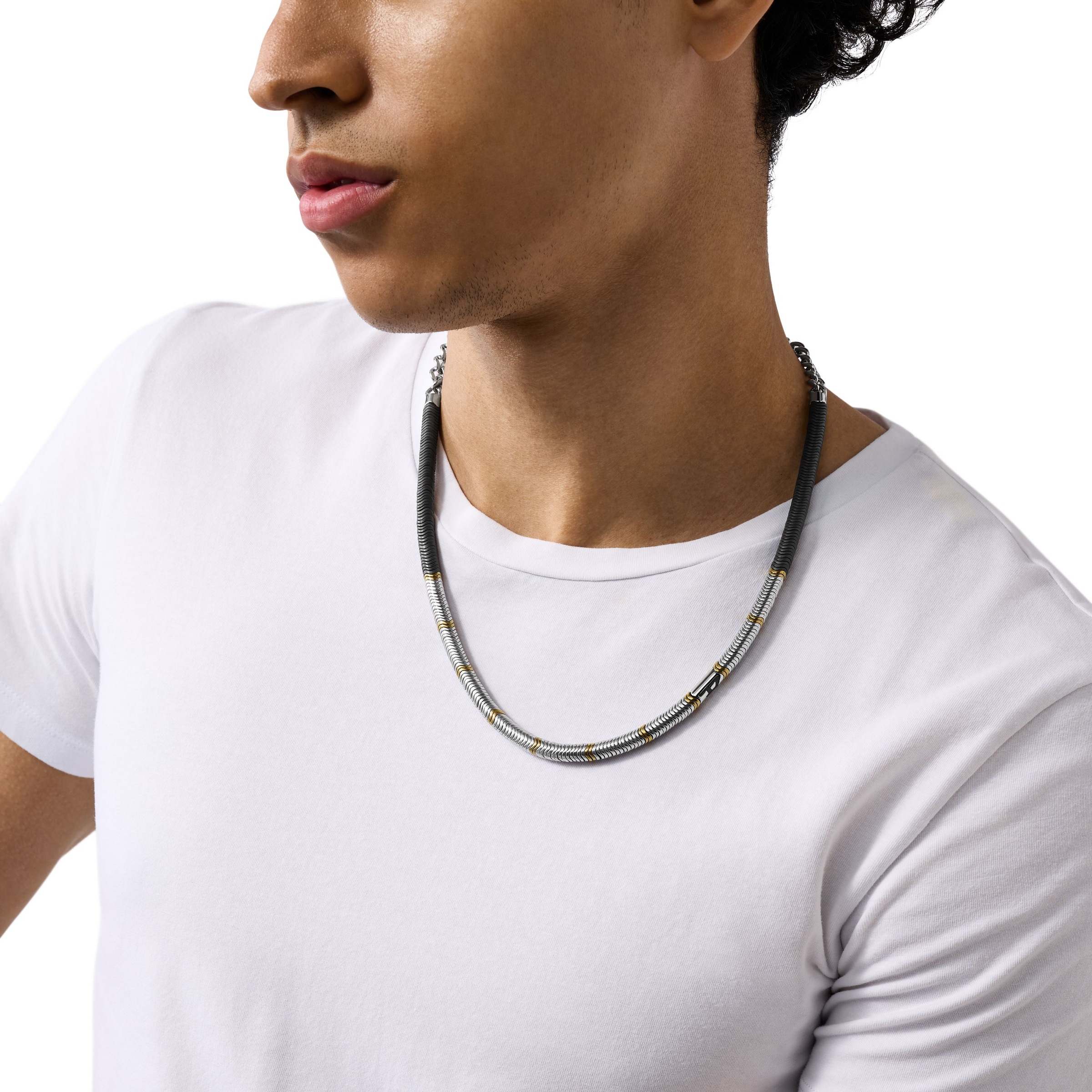 Diesel Kette ohne Anhänger »Schmuck Geschenk Edelstahl Nylon D LOGO, DX1575931, DX1576931«, mit Hämatit